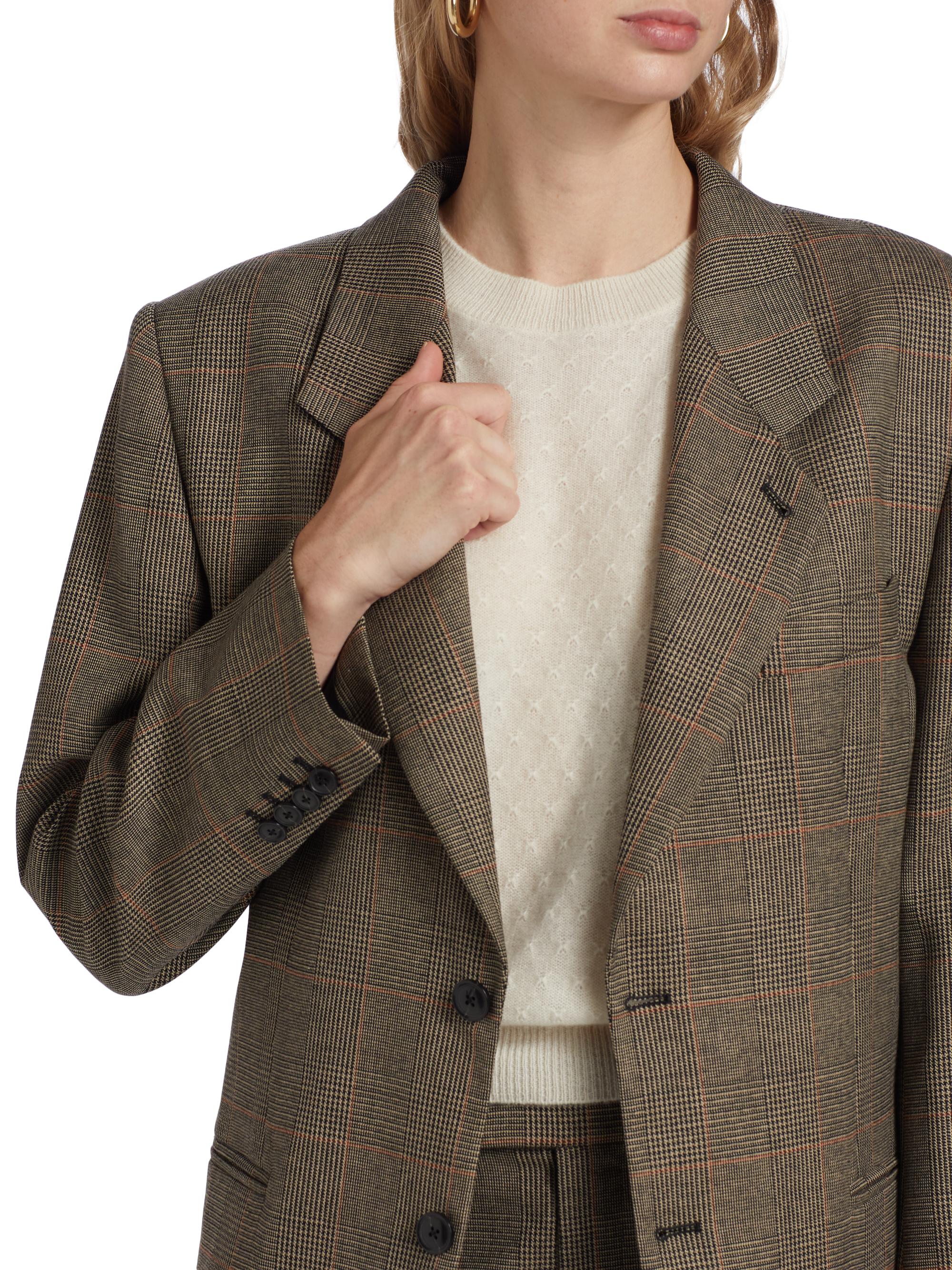 Frame Grandfather Glen-Check Single-Breasted Blazer | Saks Fifth