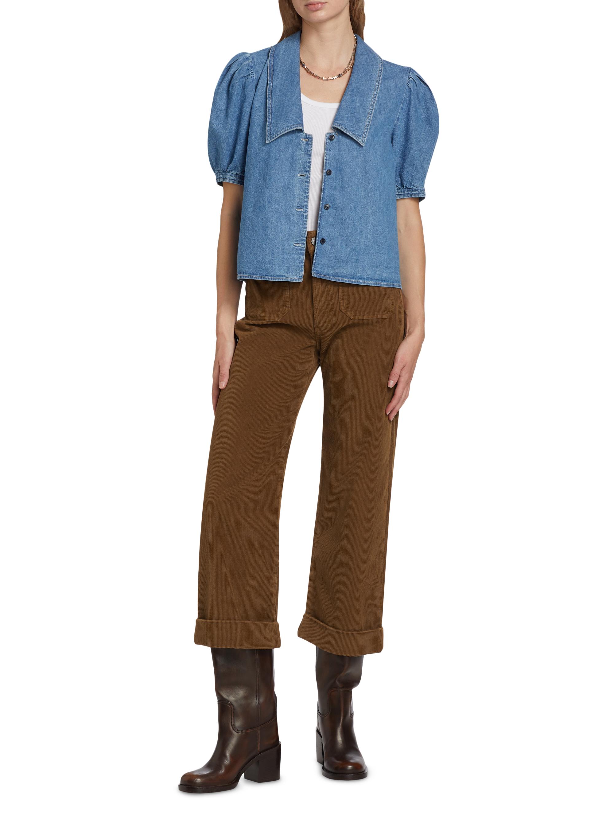 Frame Sailor Denim Blouse | Saks Fifth Avenue