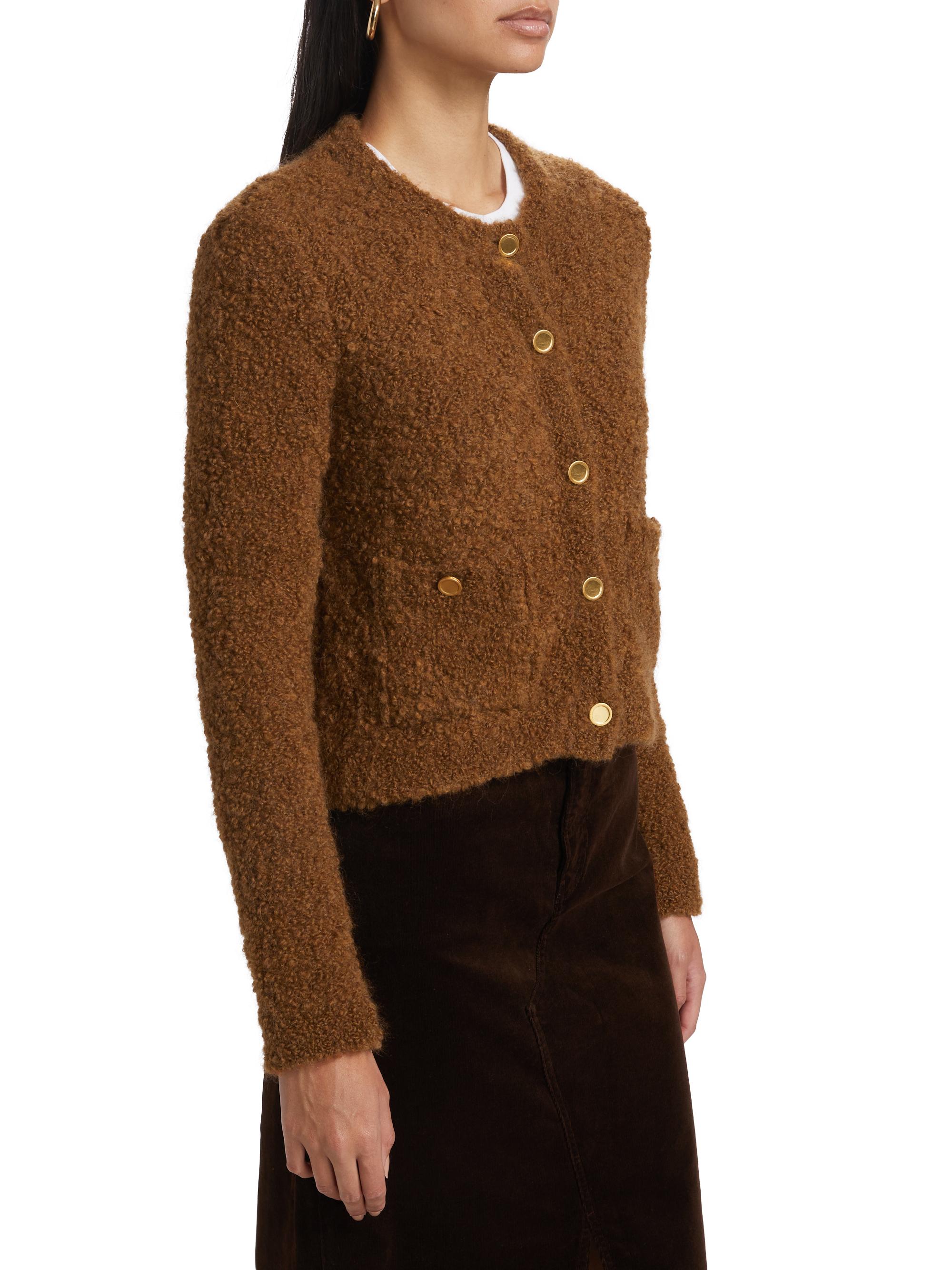 Frame Alpaca-Wool Knit Patch-Pocket Cardigan | Saks Fifth Avenue