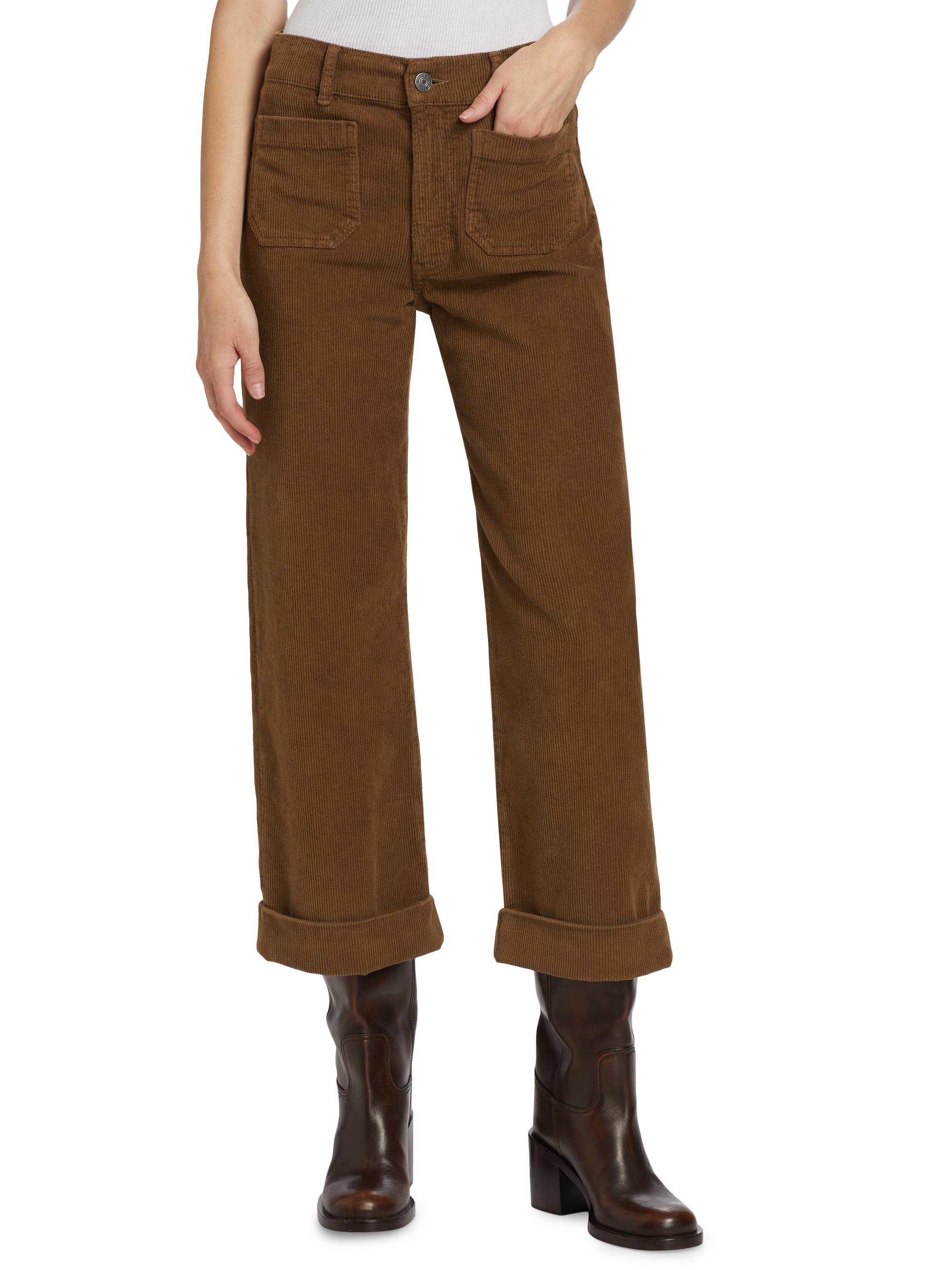 Frame Cropped Corduroy Wide-Leg Pants | Saks Fifth Avenue