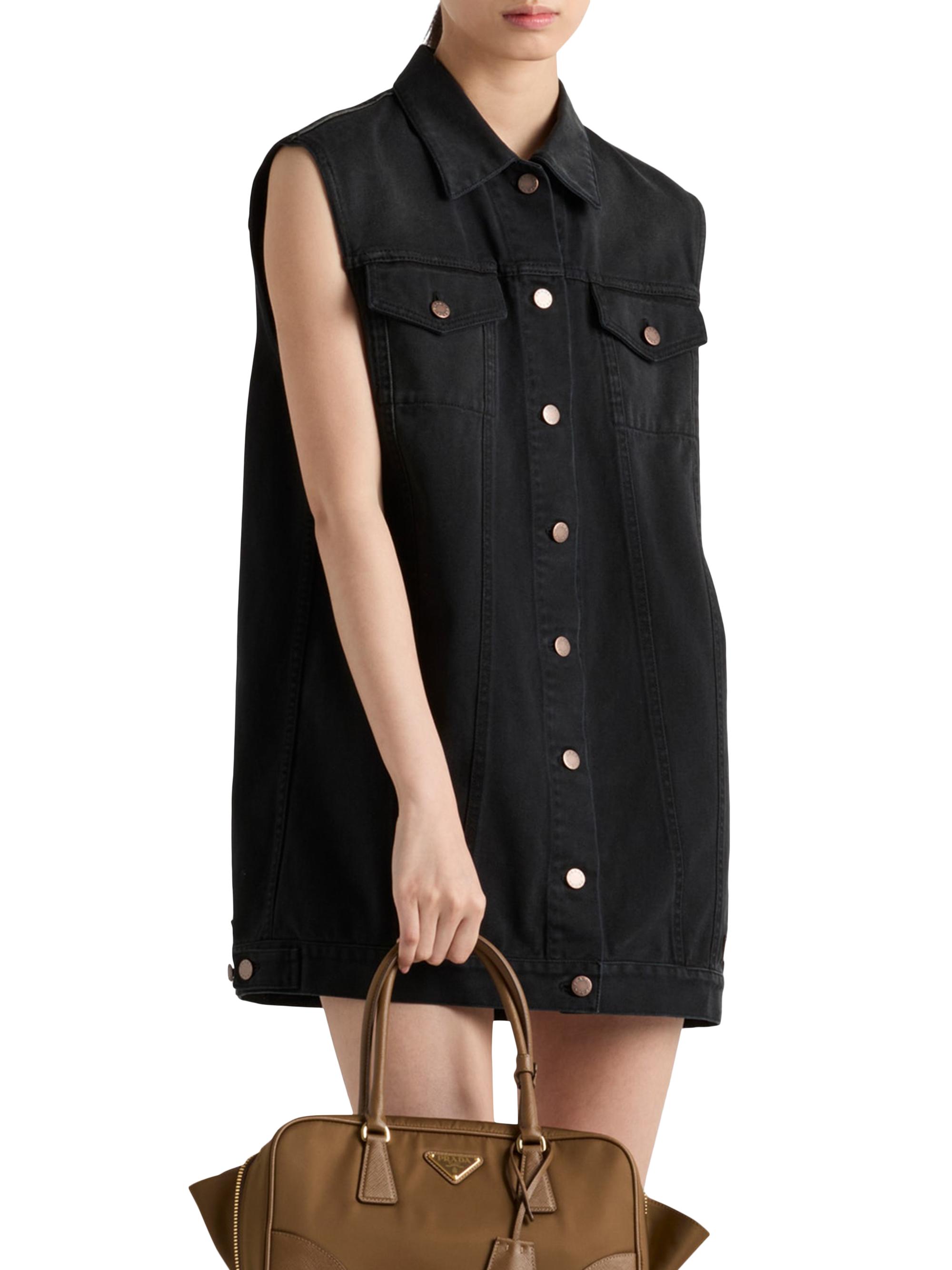 knee length dresses for ladies Modern "Prada" Organic Denim Mini Dress