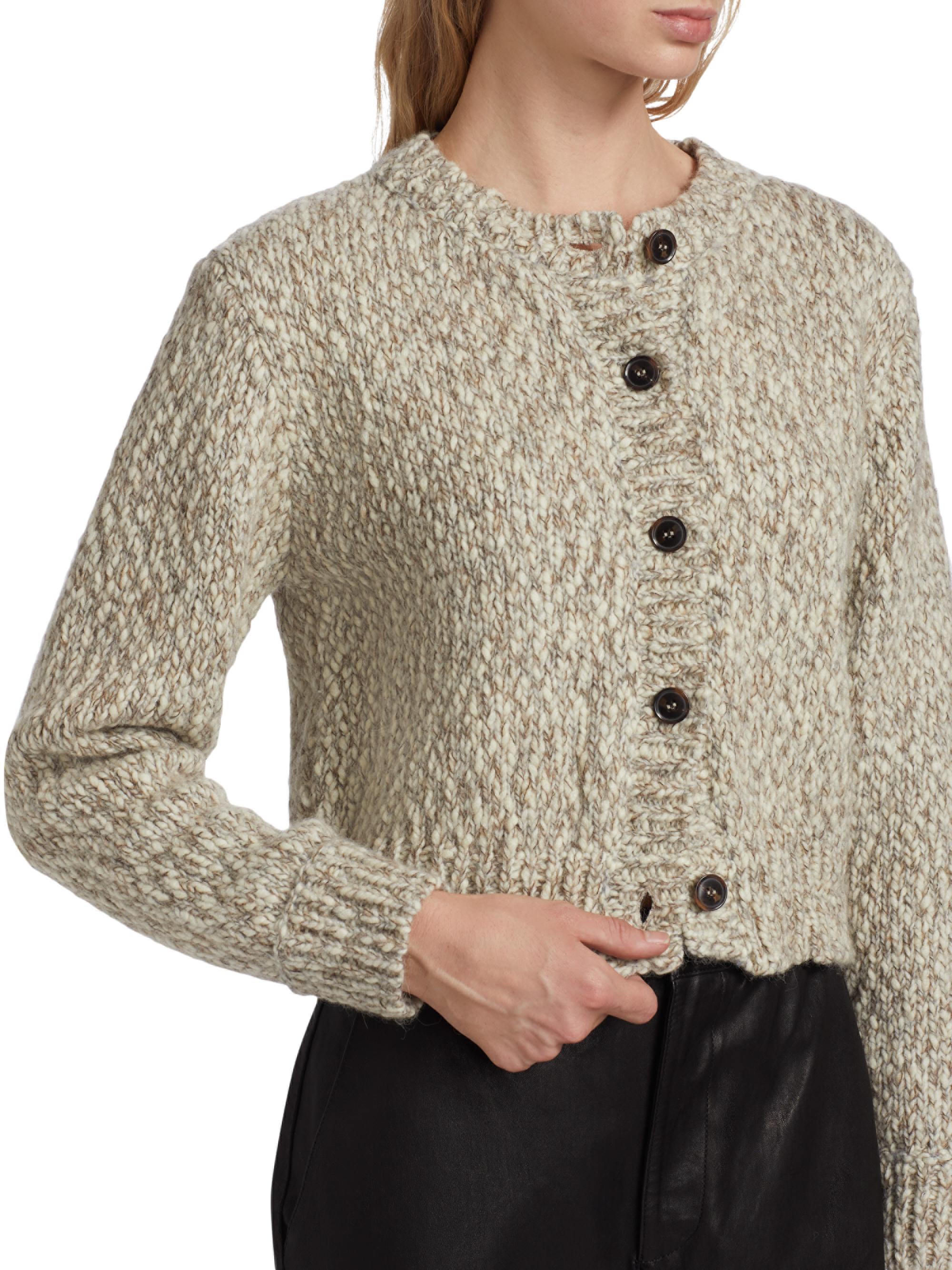 60’s wool alpaca cardigan Frame Marl Wool-Alpaca Cardigan | Saks Fifth Avenue