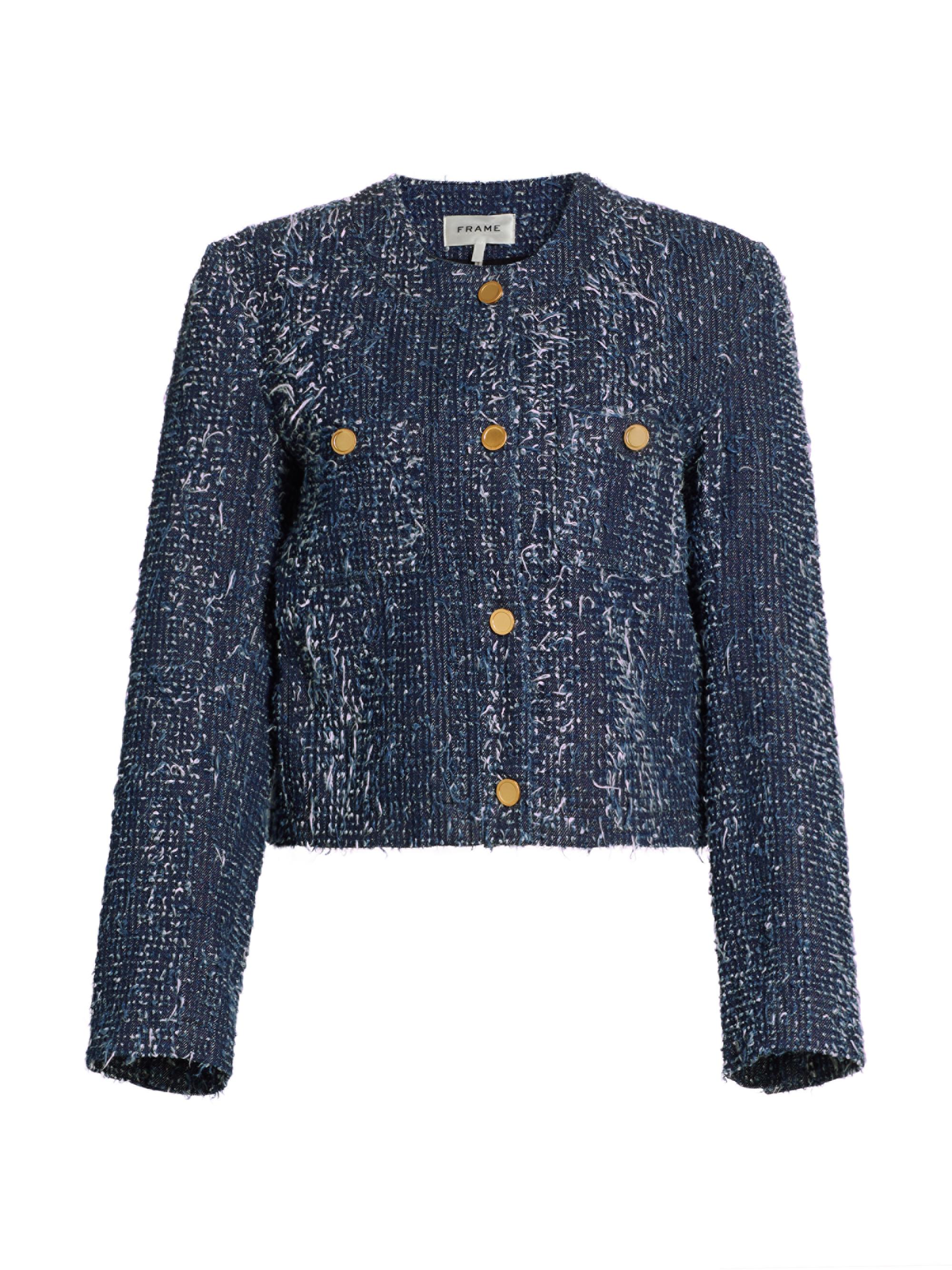 Frame Women's Denim Bouclé Tailored Jacket - Magic
