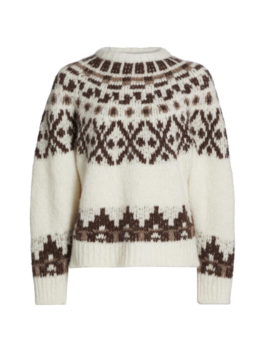 philme　alpaca blend knit　ivory Women's Alpaca Specialty Sweater - Ivory - Alpaca Blankets