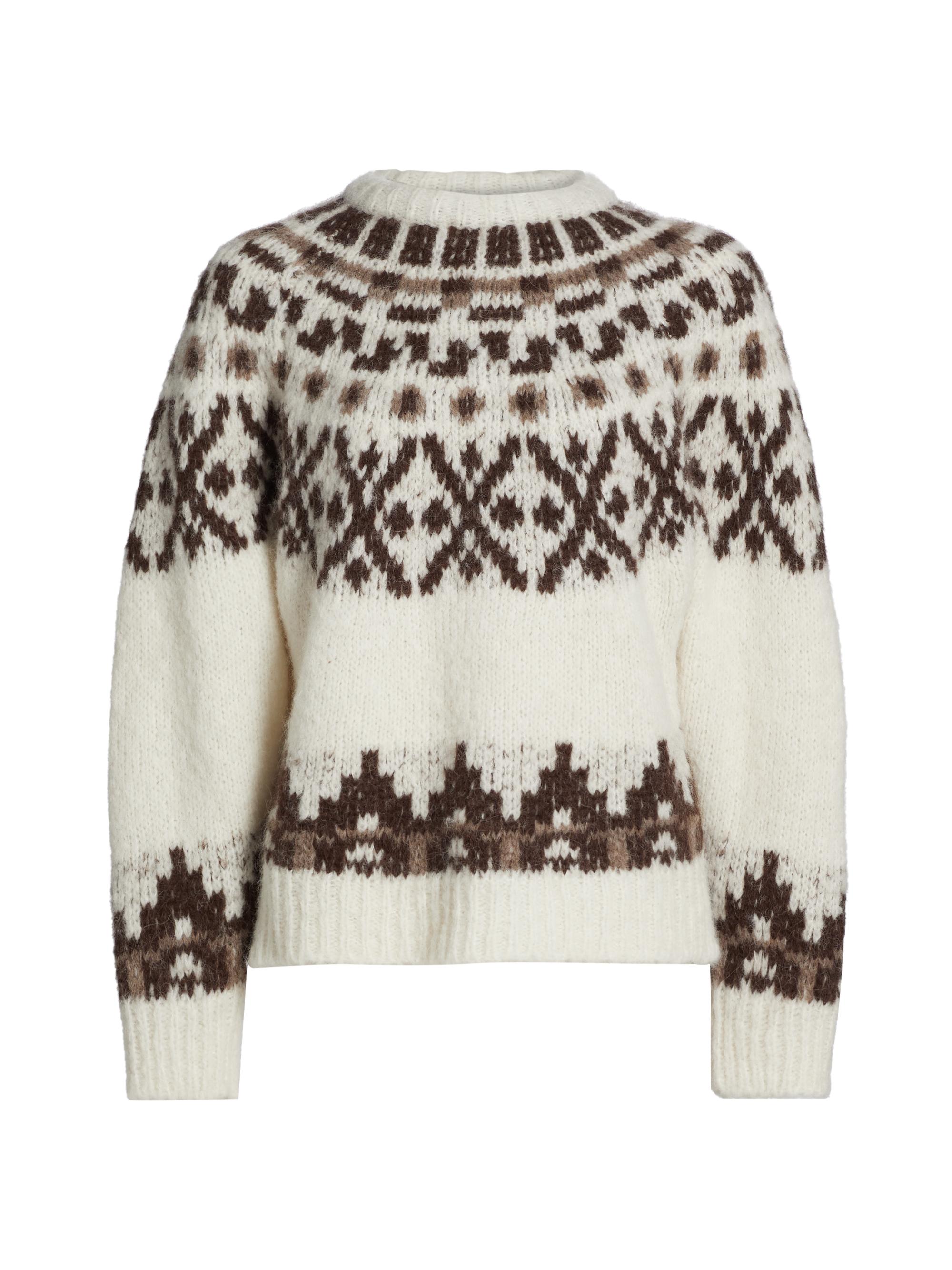 Frame Women's Fair Isle Alpaca-Blend Crewneck Sweater - Cream Multi