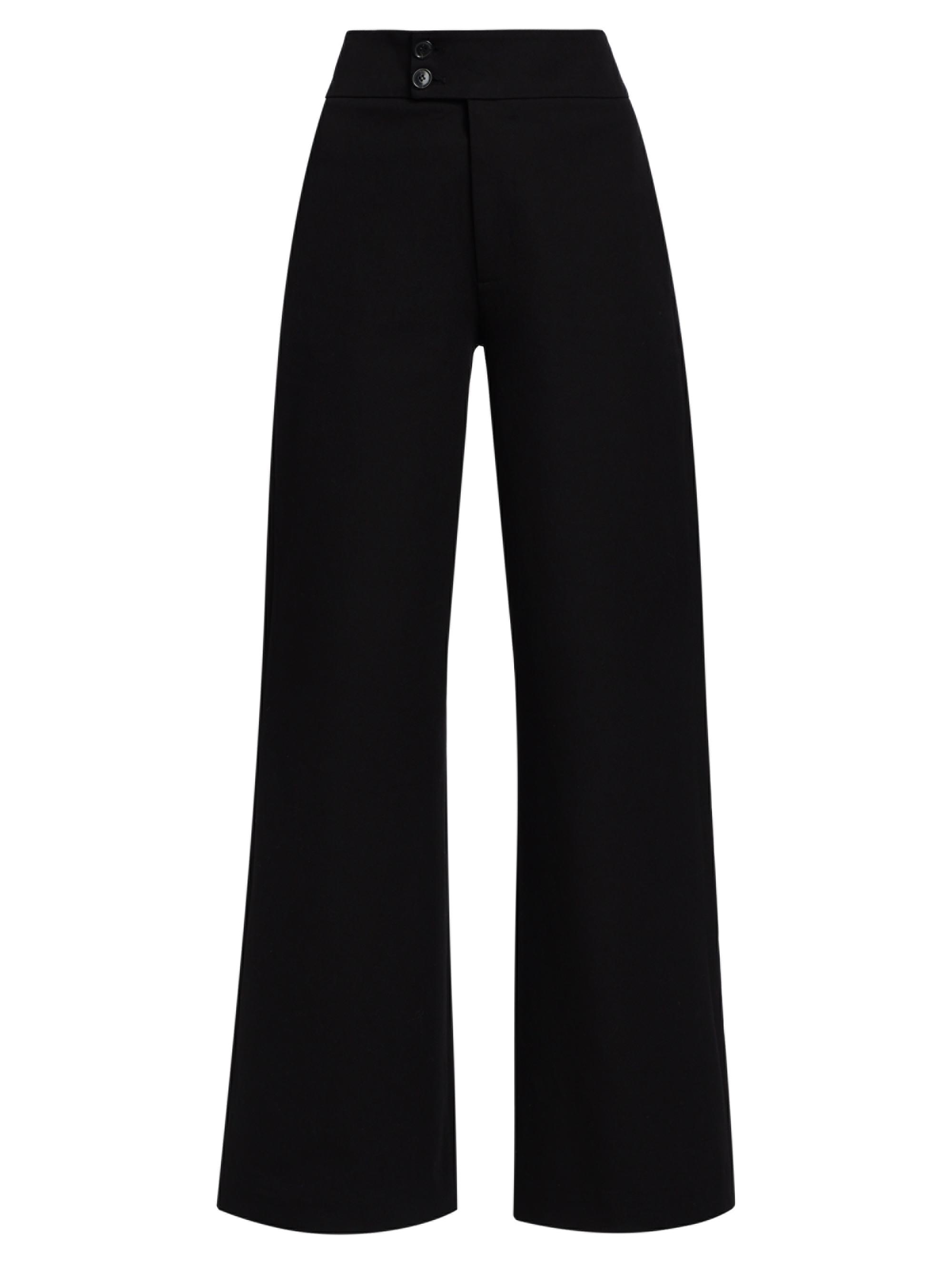 Frame Women's Le Hardy Wide-Leg Trousers - Black