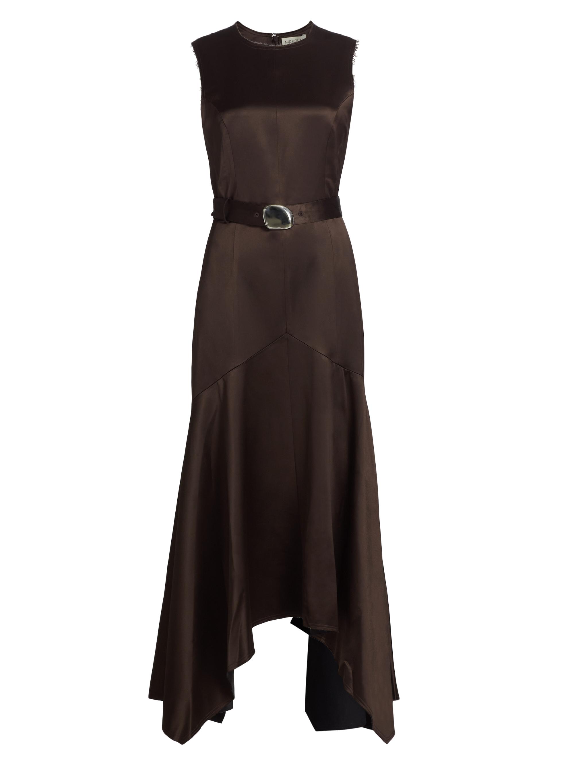 Nicholas the Label Carla Belted Satin Maxi Dress | Saks Fifth Avenue