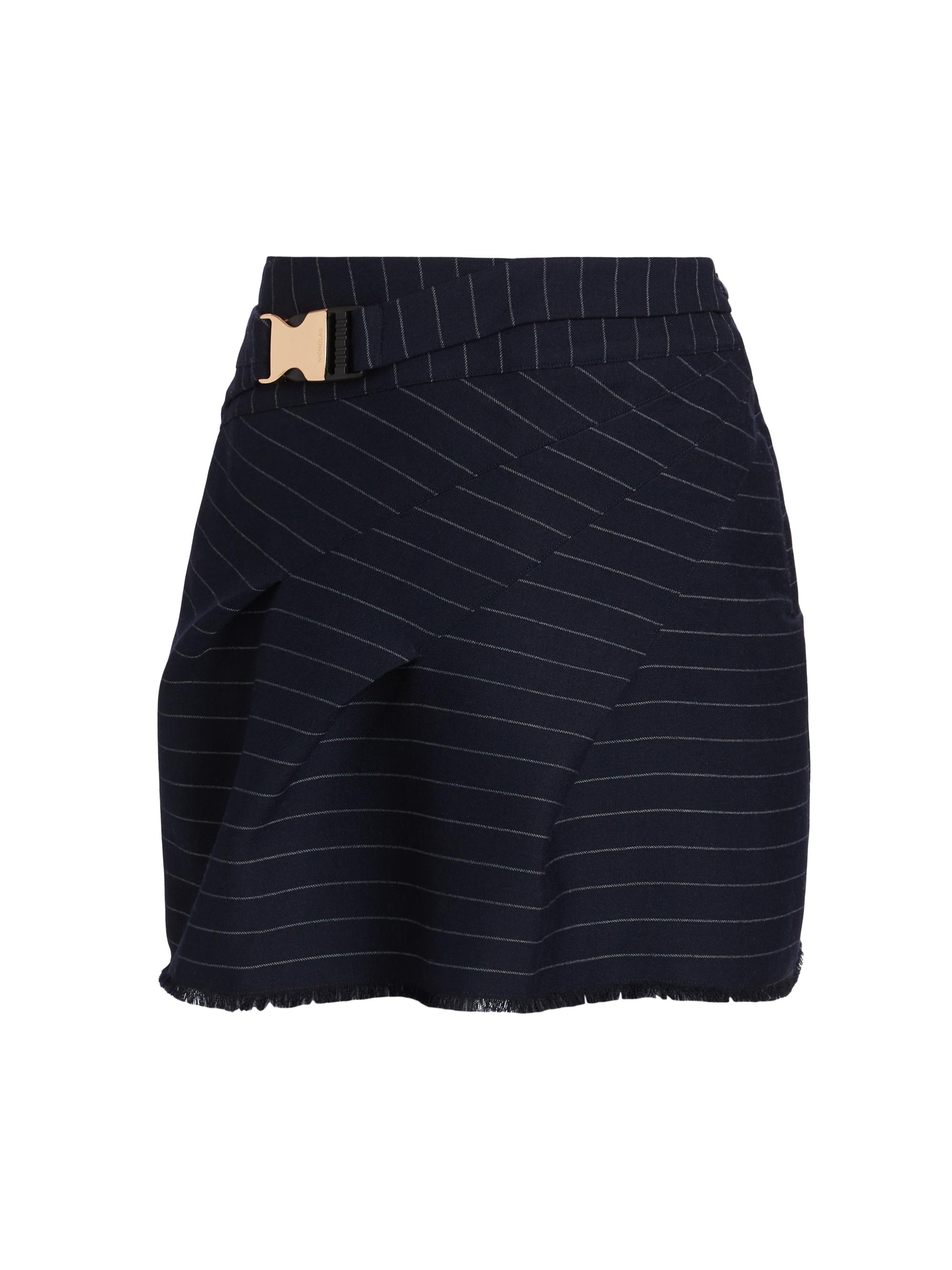 Nicholas the Label Women's Kay Pinstriped Miniskirt - Navy