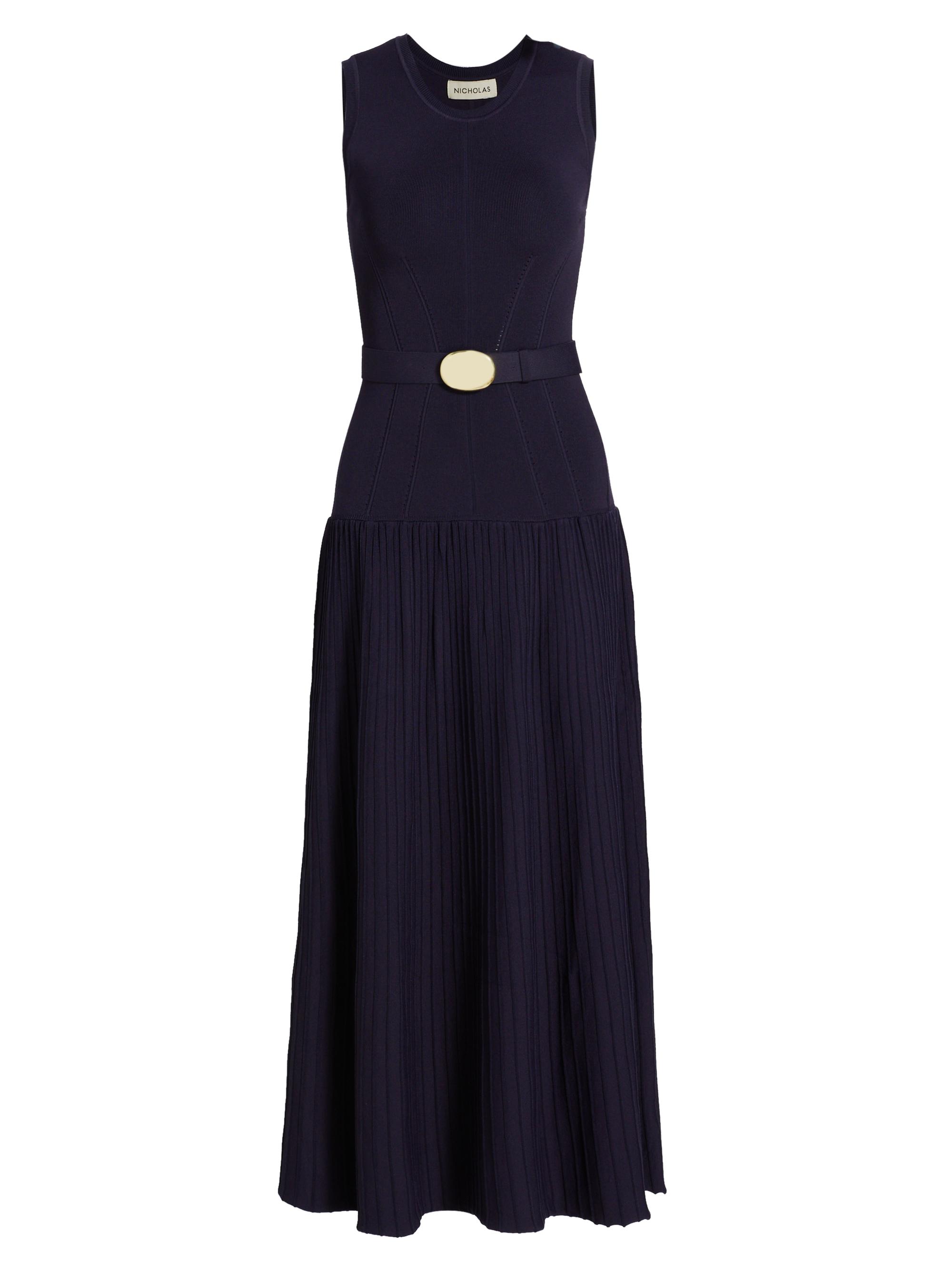 Nicholas the Label Women's Madison Belted Knit Maxi Dress - Ink