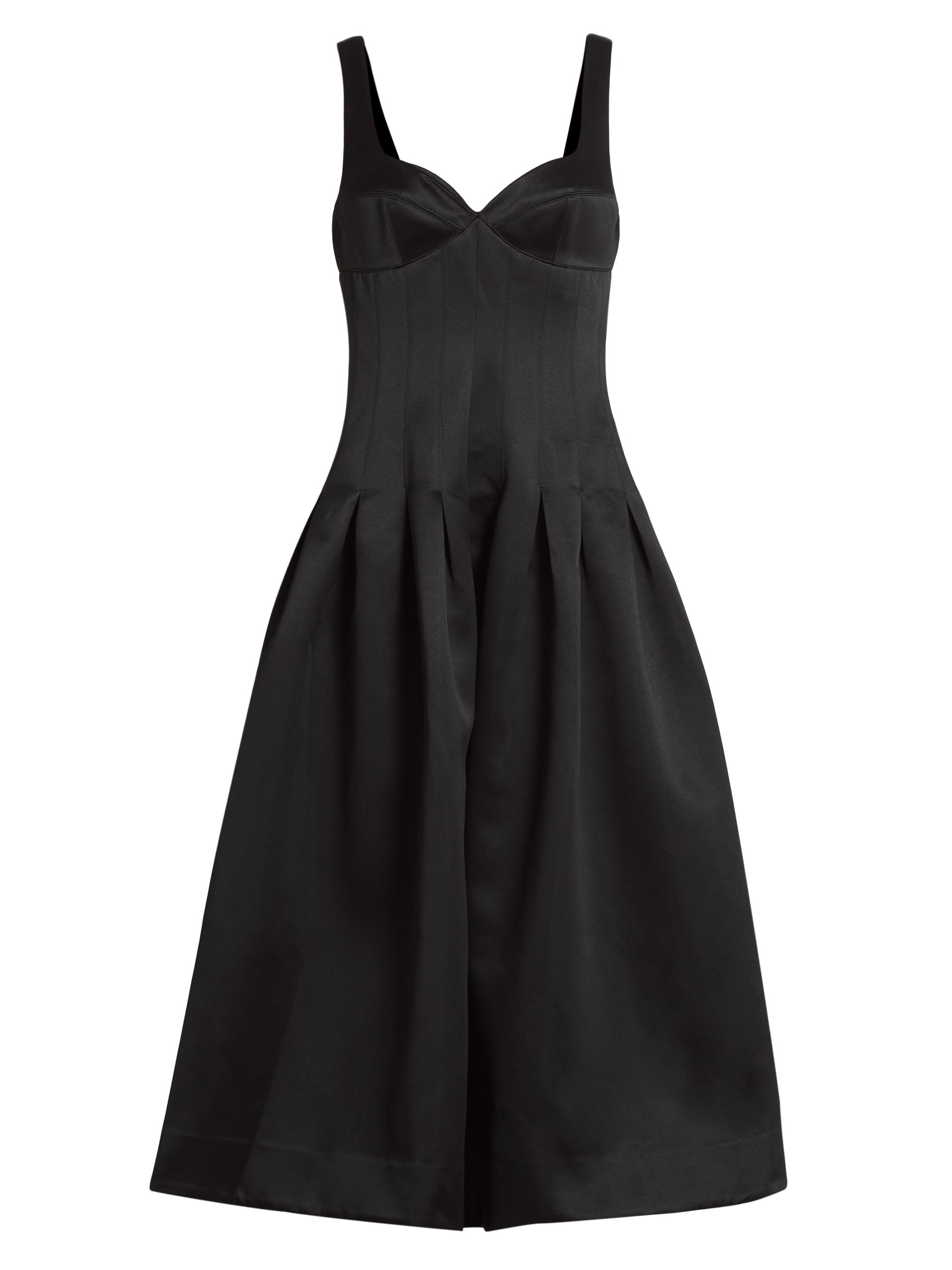 Nicholas the Label Women's Cory Corset-Waist Midi-Dress - Black
