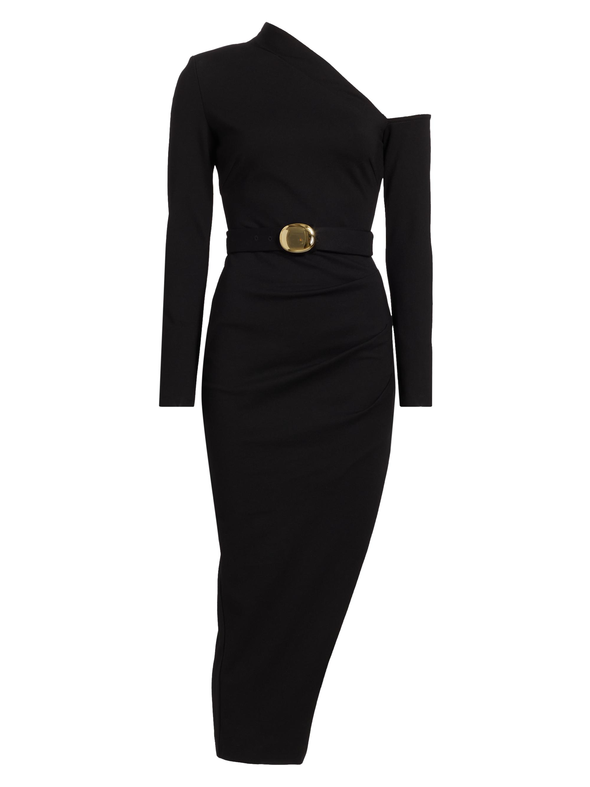 Nicholas the Label Shiloh One-Shoulder Belted Midi-Dress Saks