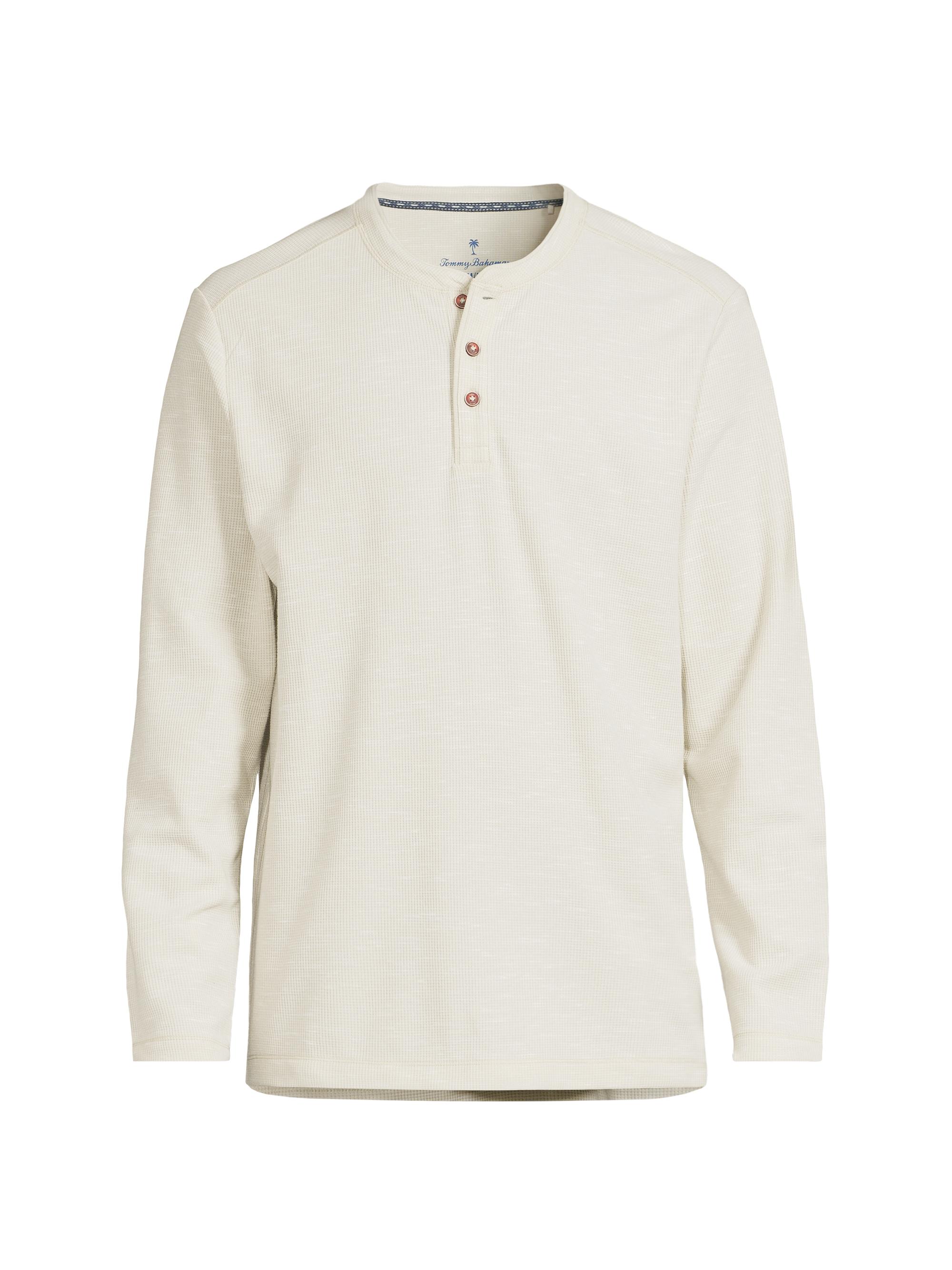 Tommy Bahama Men's Morro Beach Long-Sleeve Henley Shirt - Warm Mist