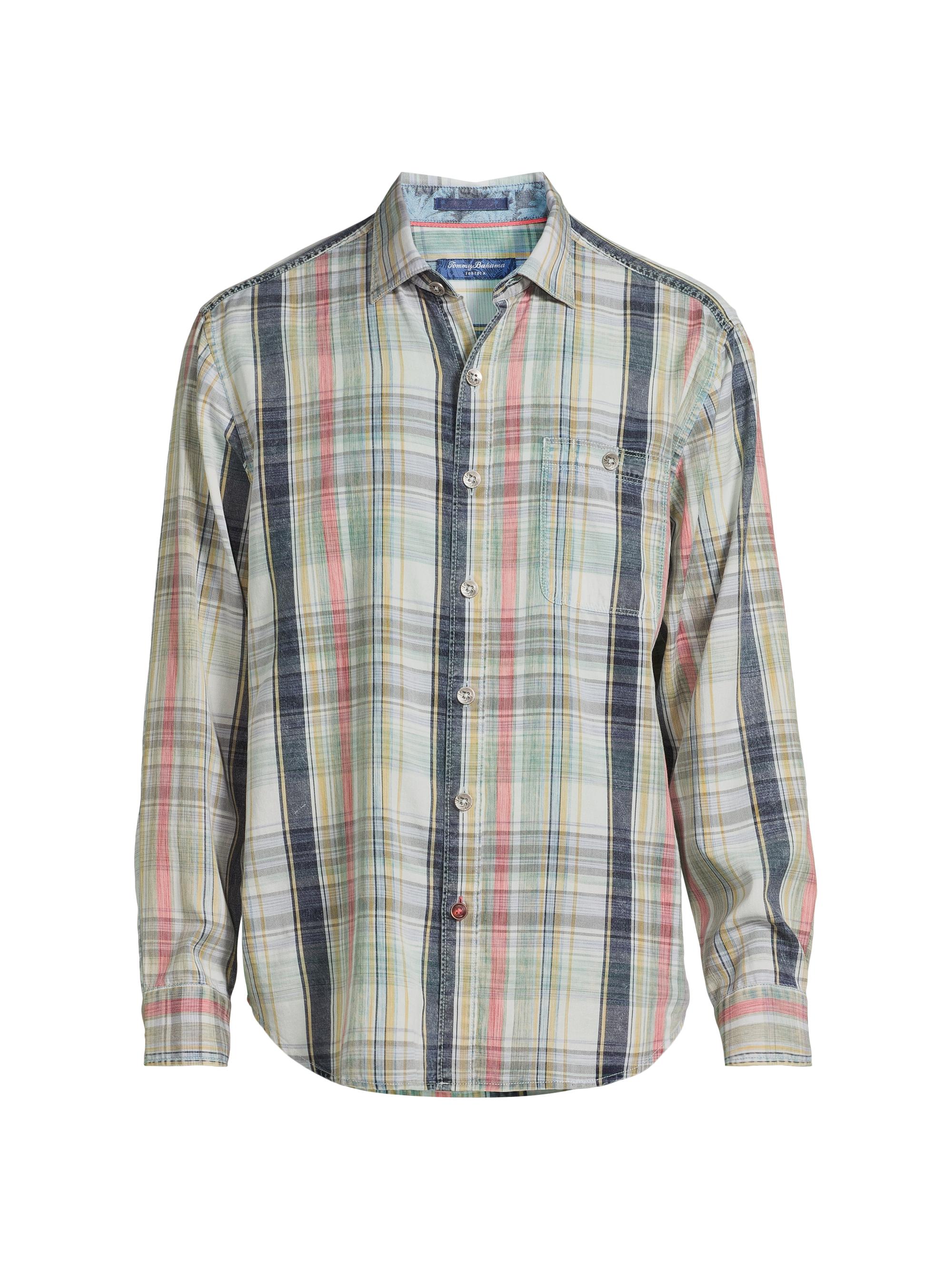 Tommy Bahama Men's Hazy Fade Check Shirt - Blue Multi