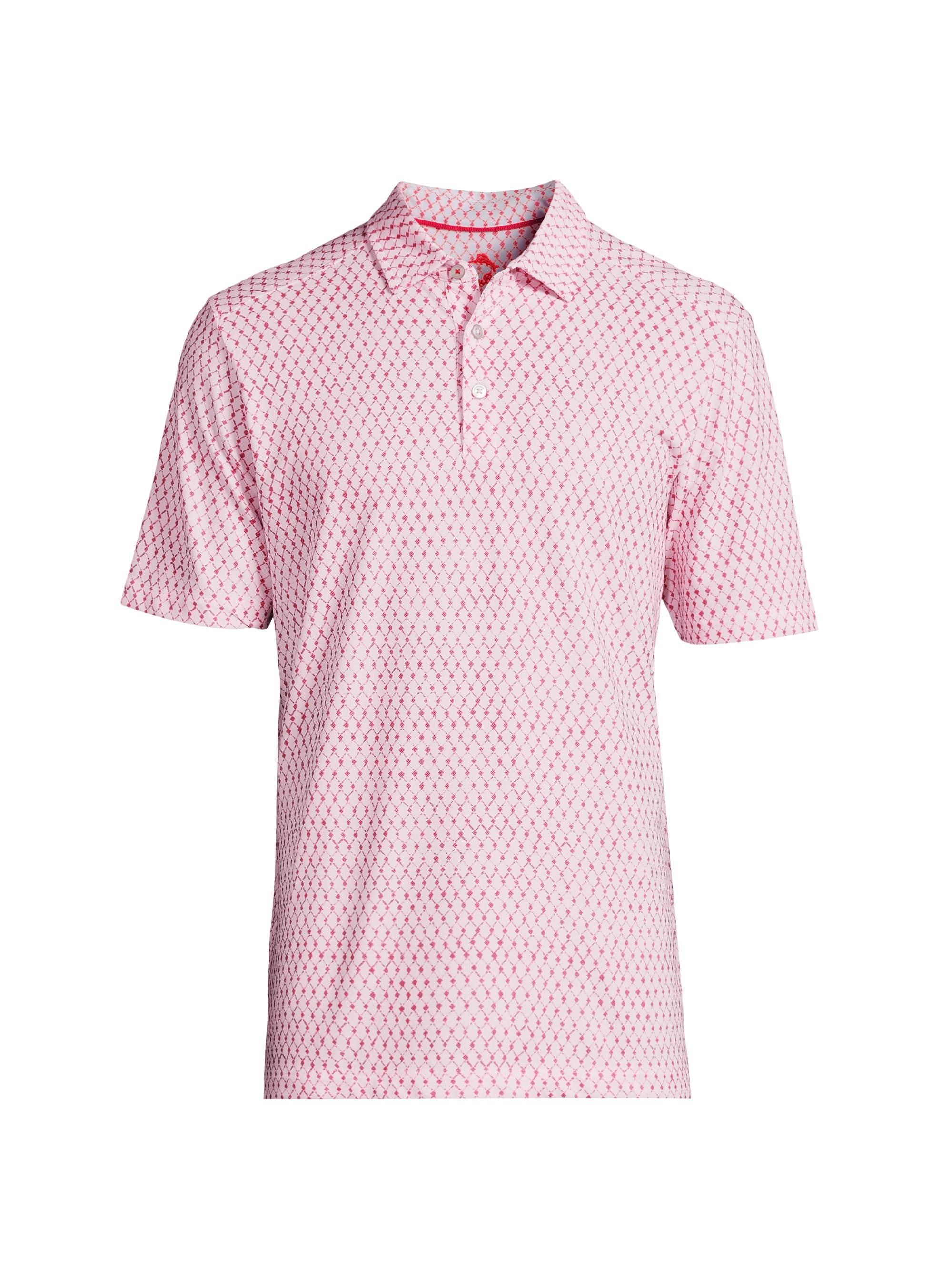 Tommy Bahama Men's Diamond Peak Polo Shirt - Raspberry Hibiscus