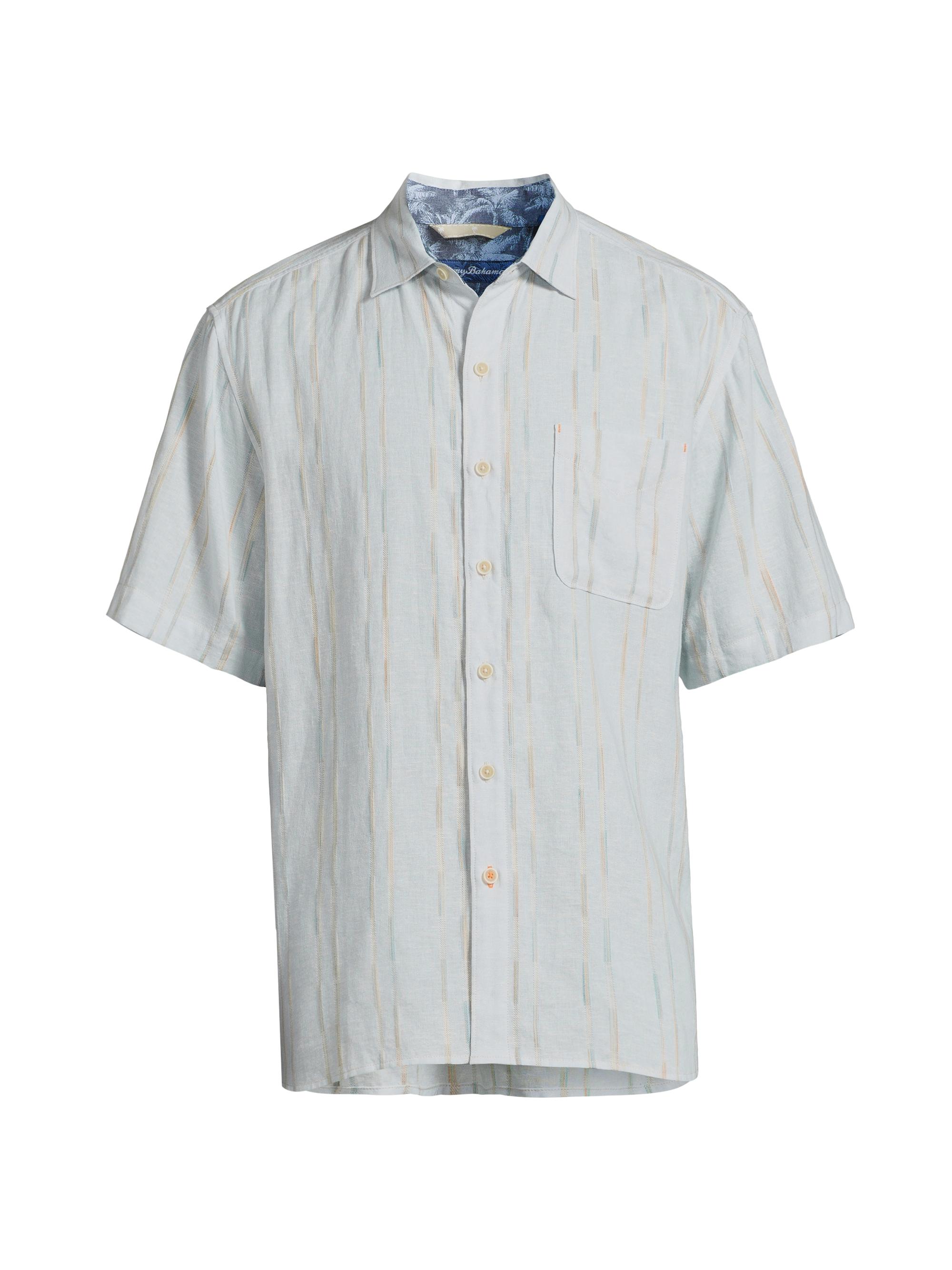 Tommy Bahama Men's Sonora Stripe Button-Front Shirt - Dew Drop