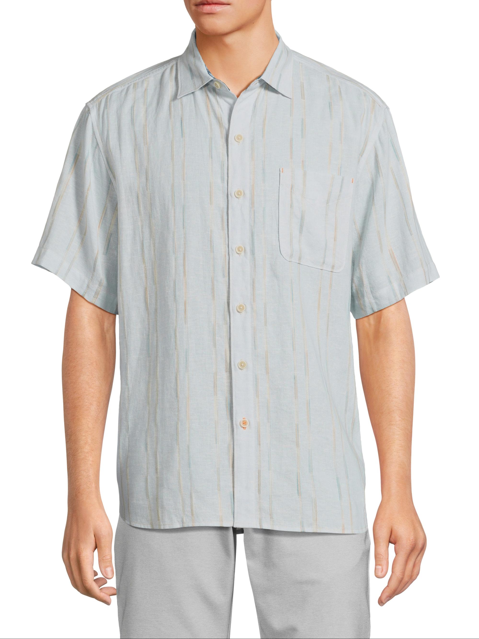Tommy Bahama Men's Sonora Stripe Button-Front Shirt - Dew Drop | Thumbnail 3