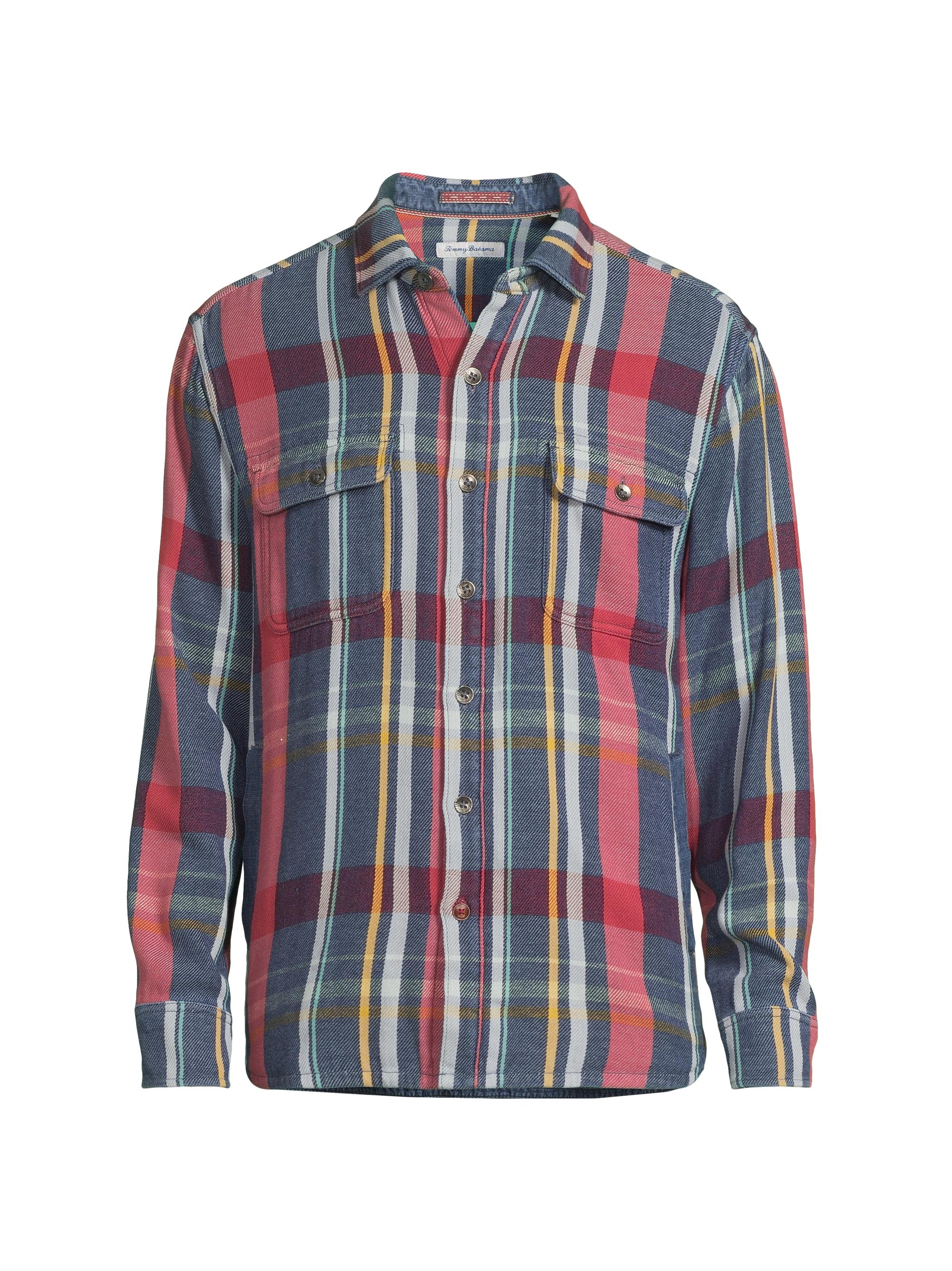 Tommy Bahama Men's Copper Canyon Plaid Shirt - Norse Blue