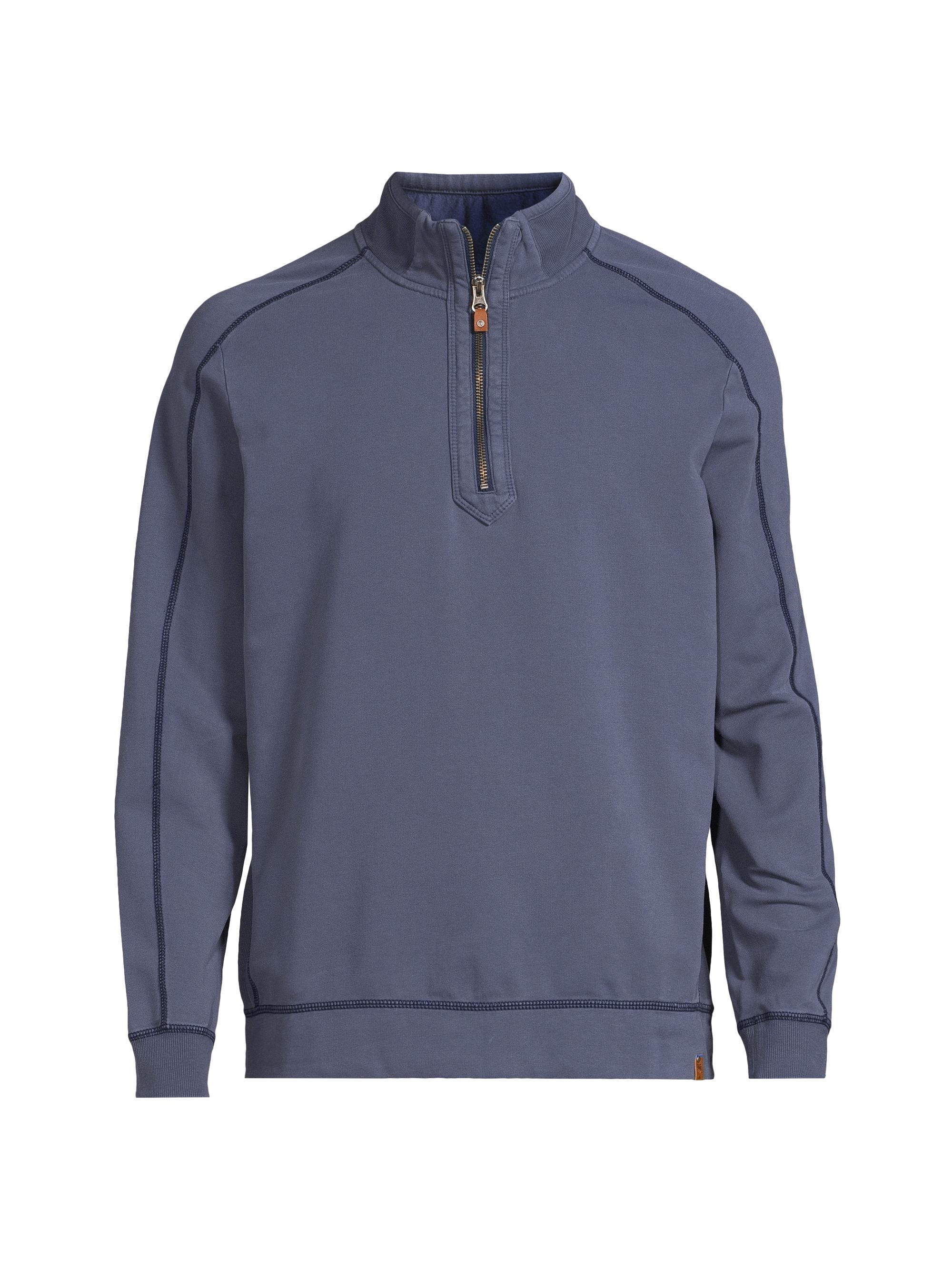 Tommy Bahama Men's Ben & Terry Quarter-Zip Jacket - Ocean Deep