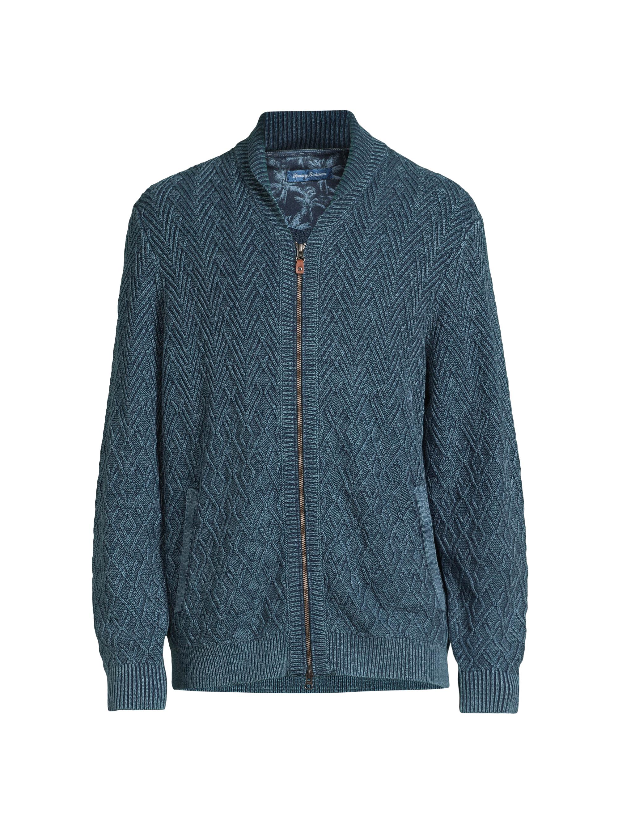 Tommy Bahama Men's Sunbreak Full-Zip Shawl Cardigan - Coastline