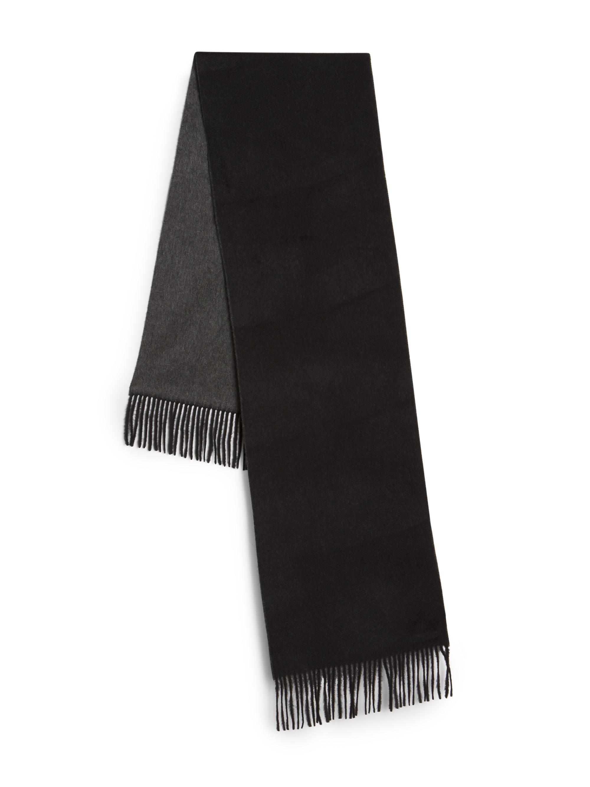 Saks Fifth Avenue Men's Double-Face Wool-Cashmere Scarf - Moonless