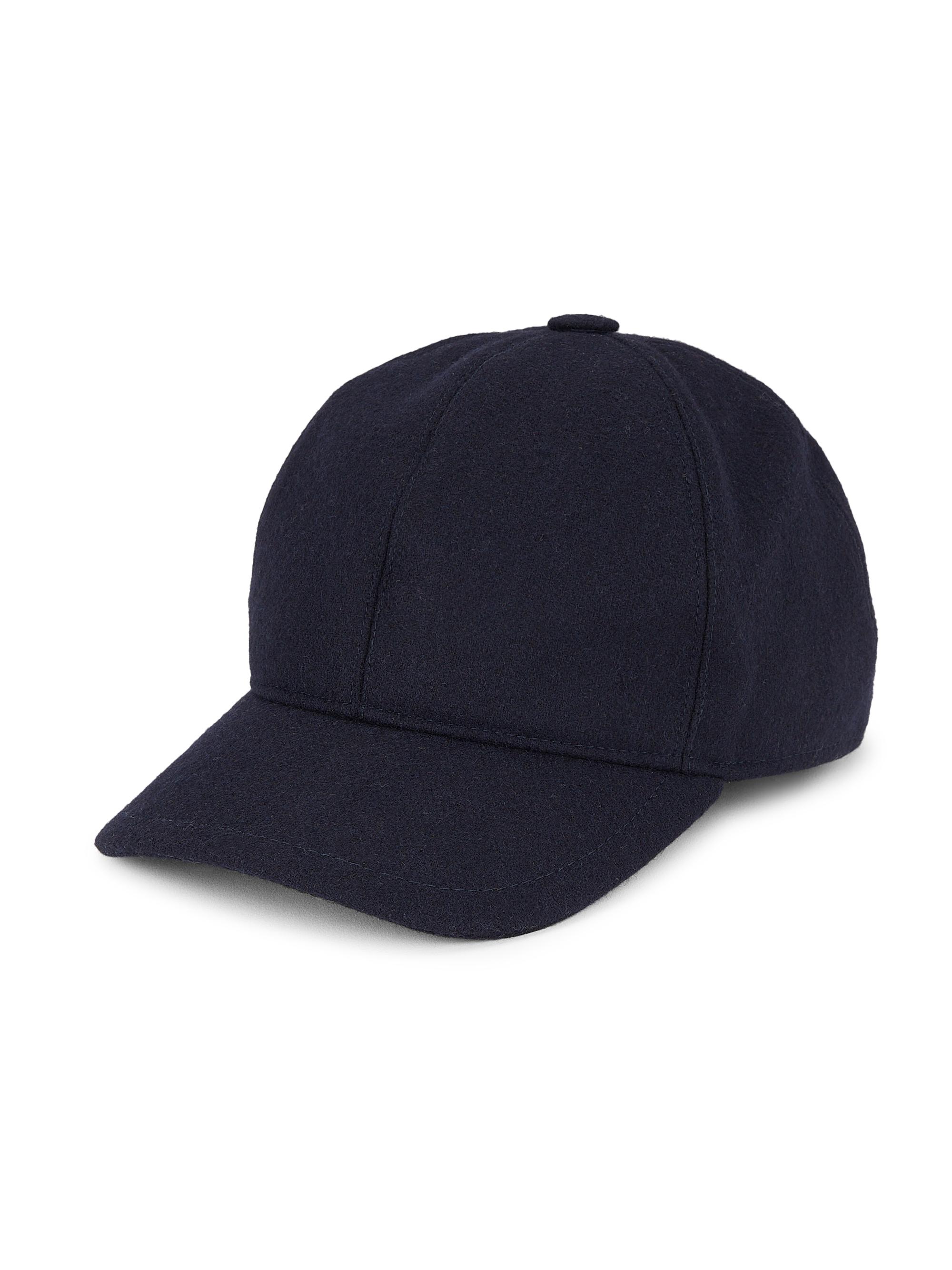 Saks Fifth Avenue Men's Wool-Nylon Baseball Cap - Navy