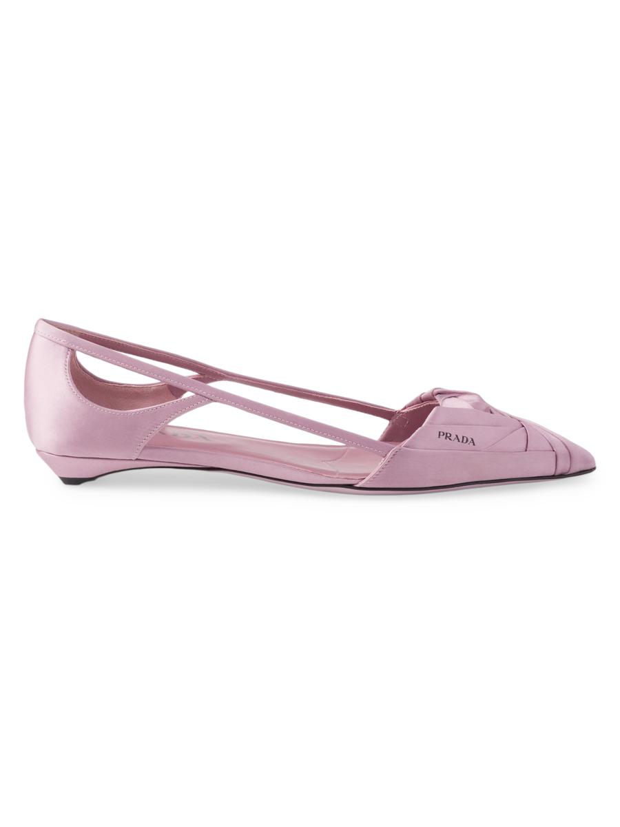 【送料&関税込】Prada Brushed Leather Cut-out Ballerina Flat PRADA | Brushed Leather Cut-Out Ballerina Flats | Women