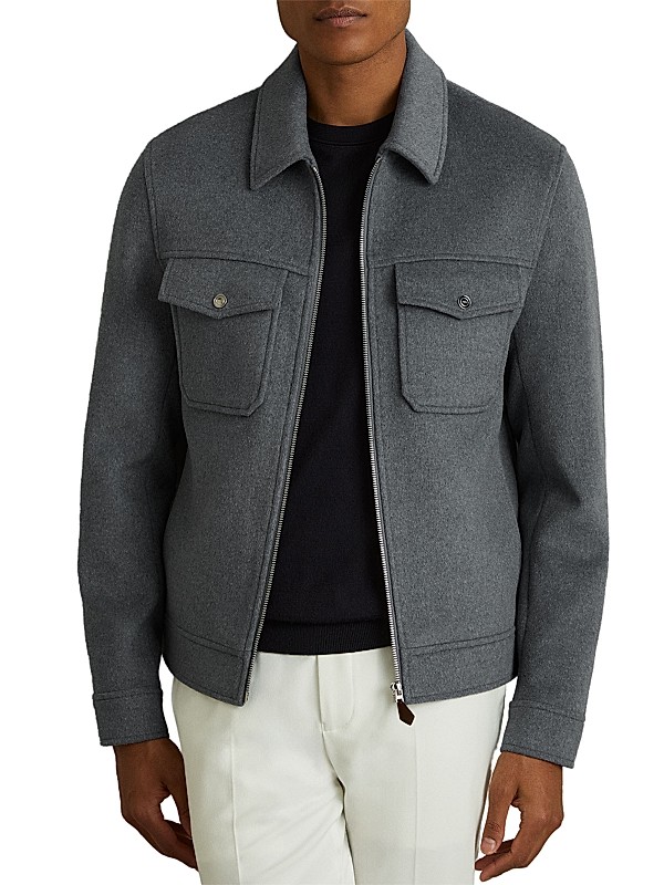 Shop Reiss Peridoe Knit Shirt Jacket | Saks Fifth Avenue Shop Reiss Peridoe Knit Shirt Jacket | Saks Fifth Avenue