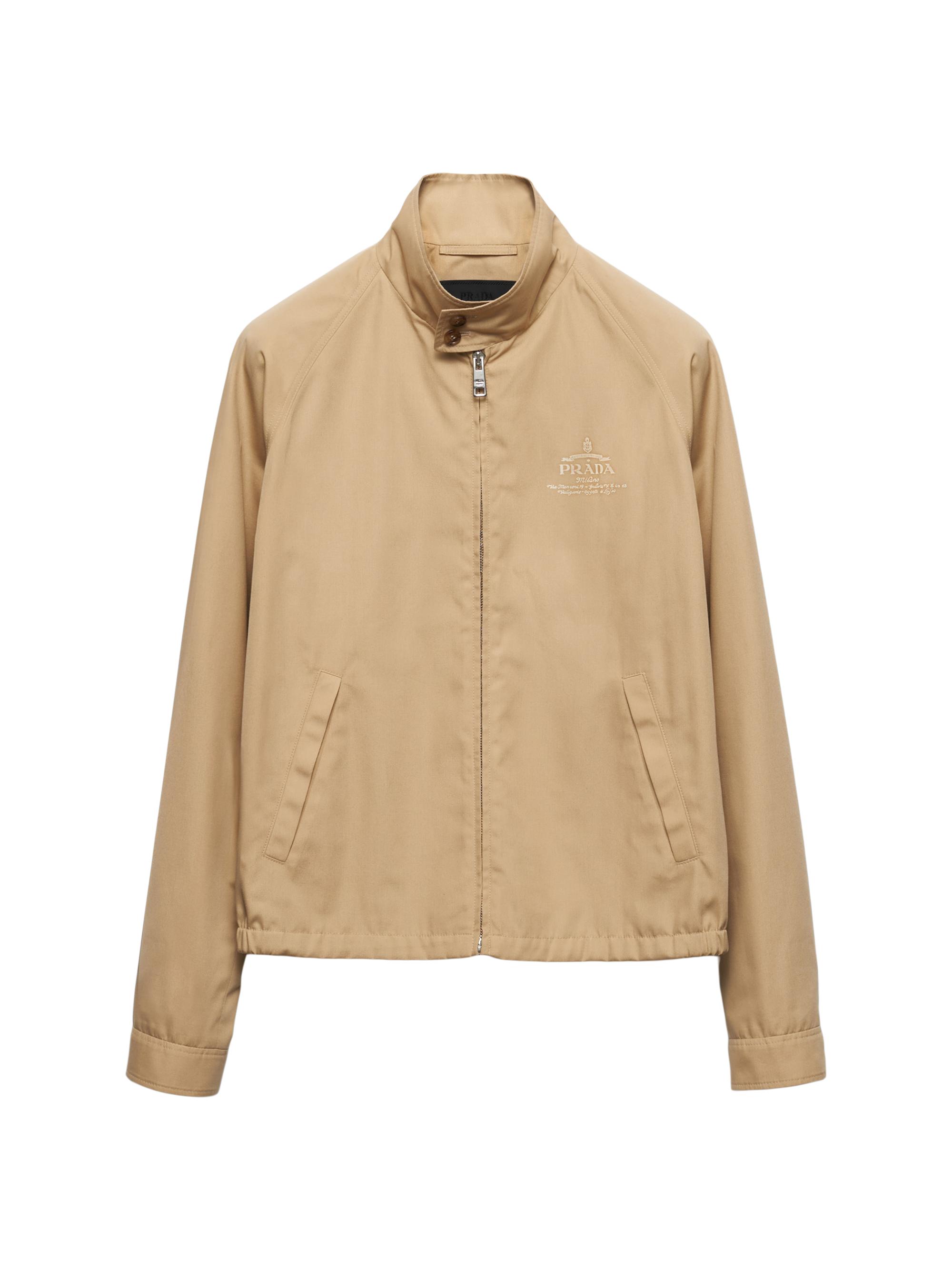 Prada Men's Cotton Blend Jacket - Beige Khaki