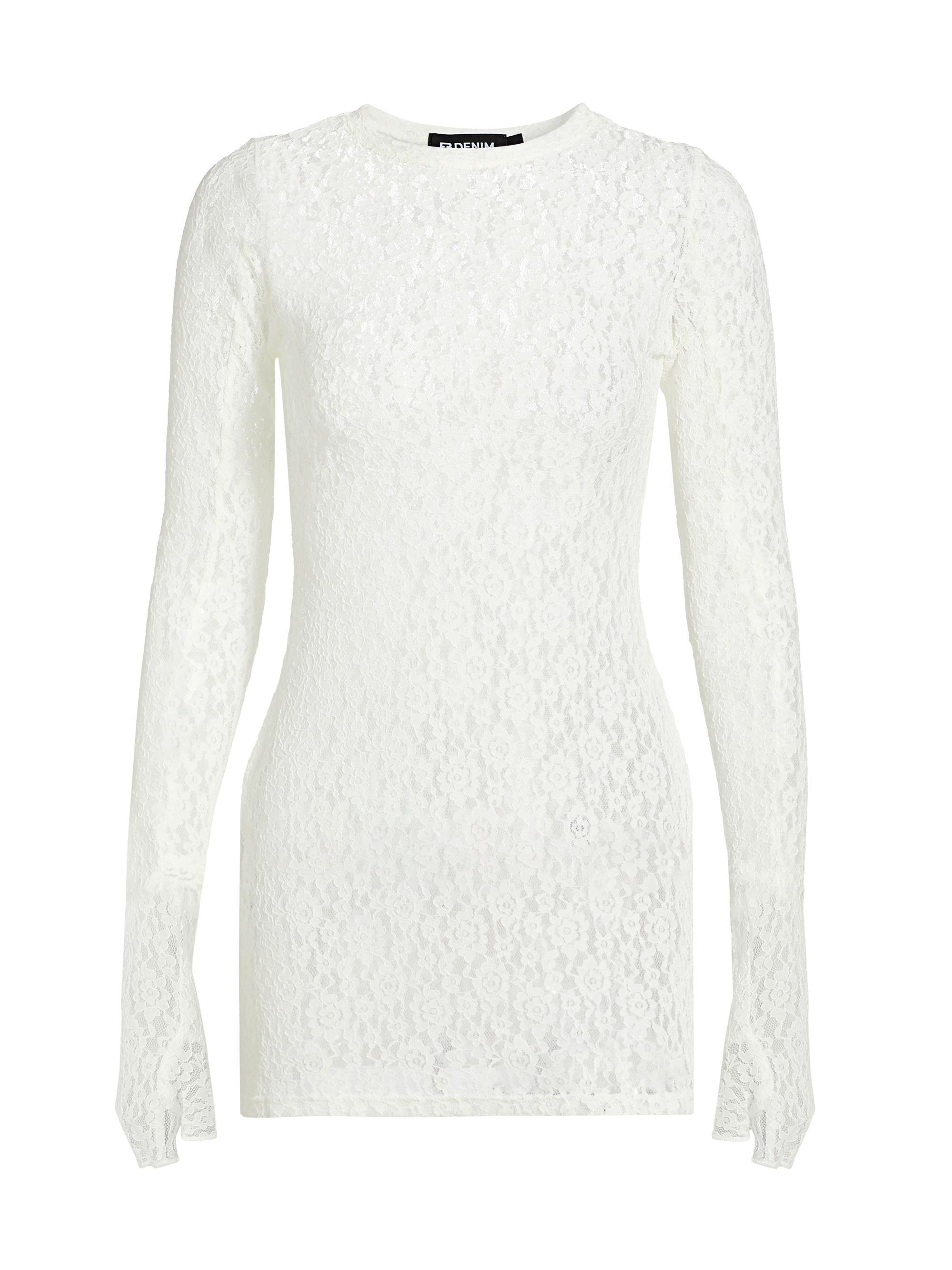 EB Denim Women's Breach The Surface Lombardi Lace Minidress - Off White Lace