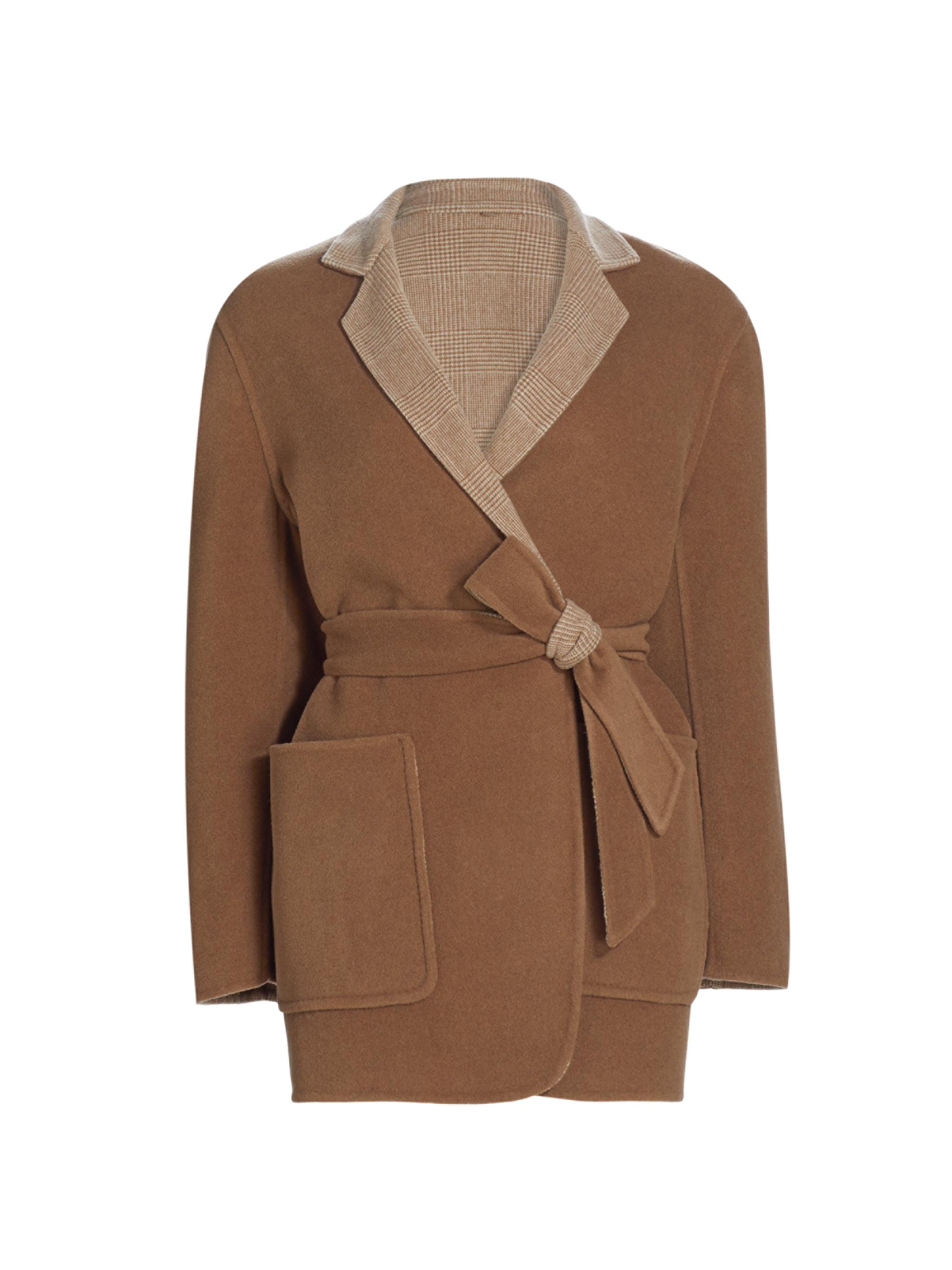 Max Mara Women's Mirko Wool-Cashmere Belted Jacket - Tobacco