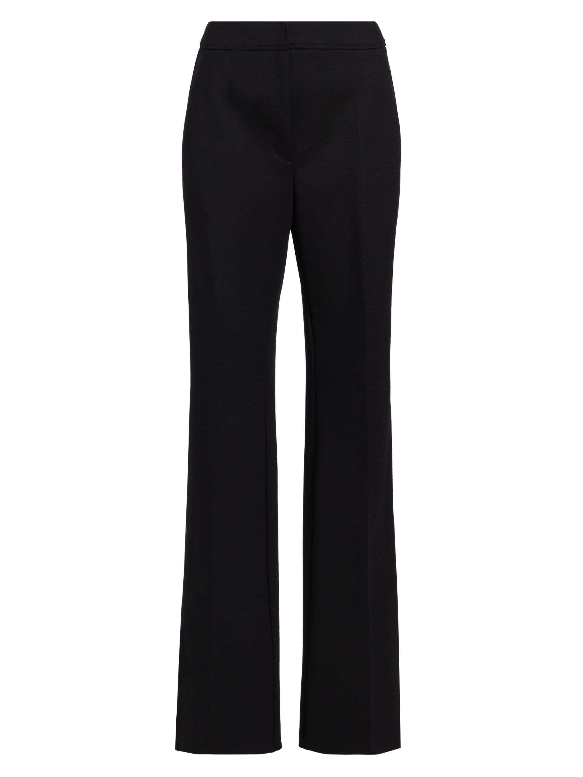 Max Mara Women's Yana Wool-Blend High-Rise Straight-Leg Pants - Black