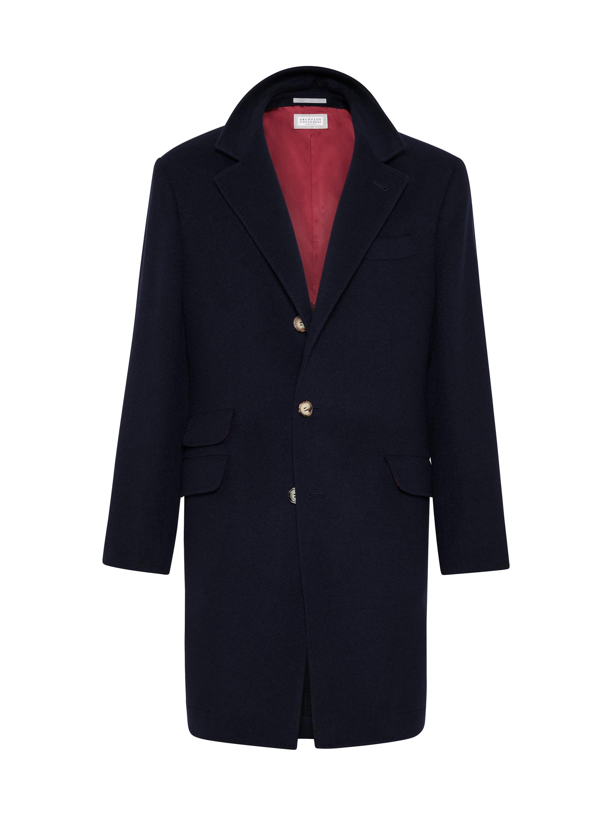 Brunello Cucinelli Men's Water Resistant Lightweight Cashmere Overcoat - Dark Grey