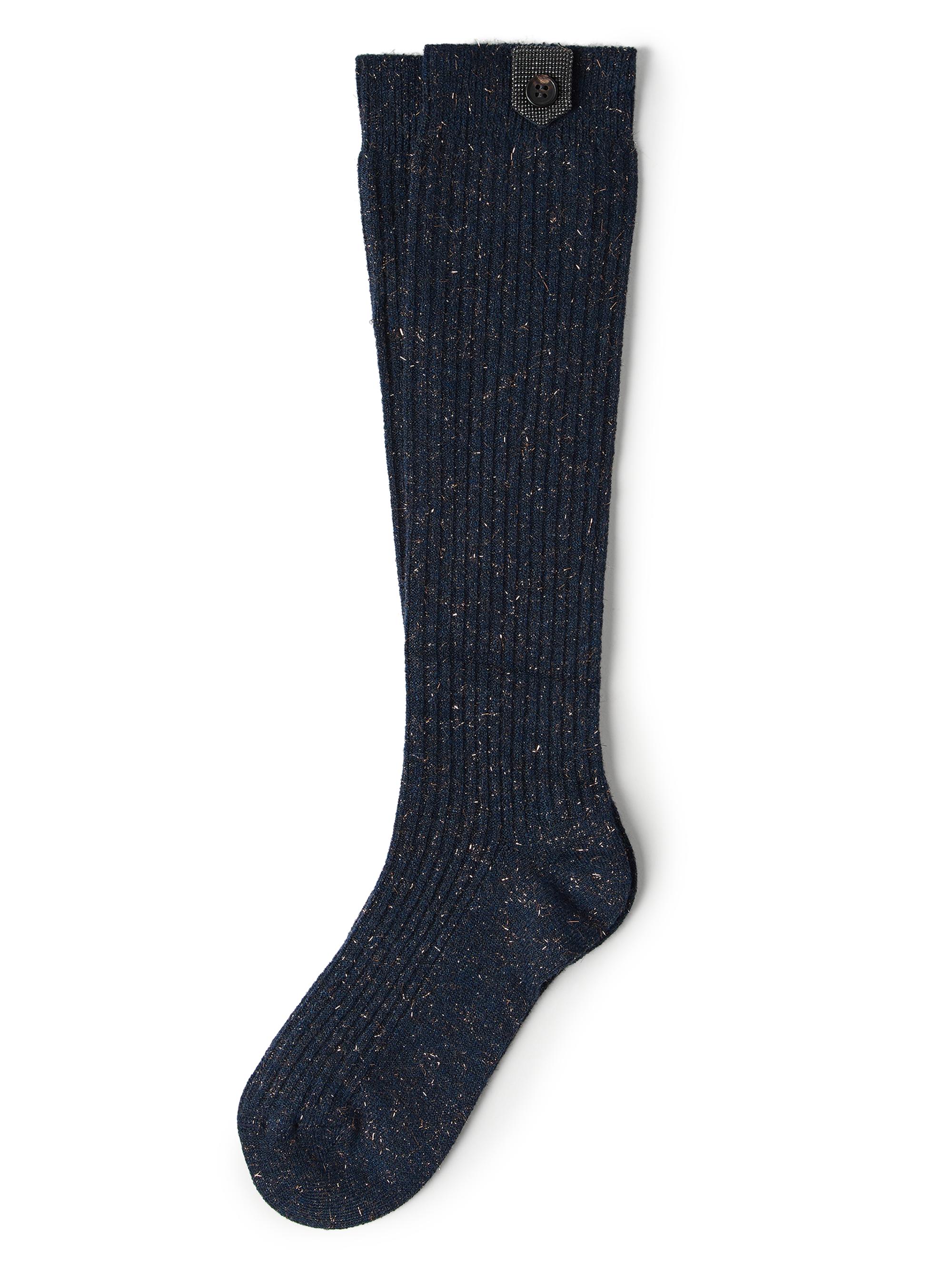 Brunello Cucinelli Women's Sparkling Cashmere Socks - Blue