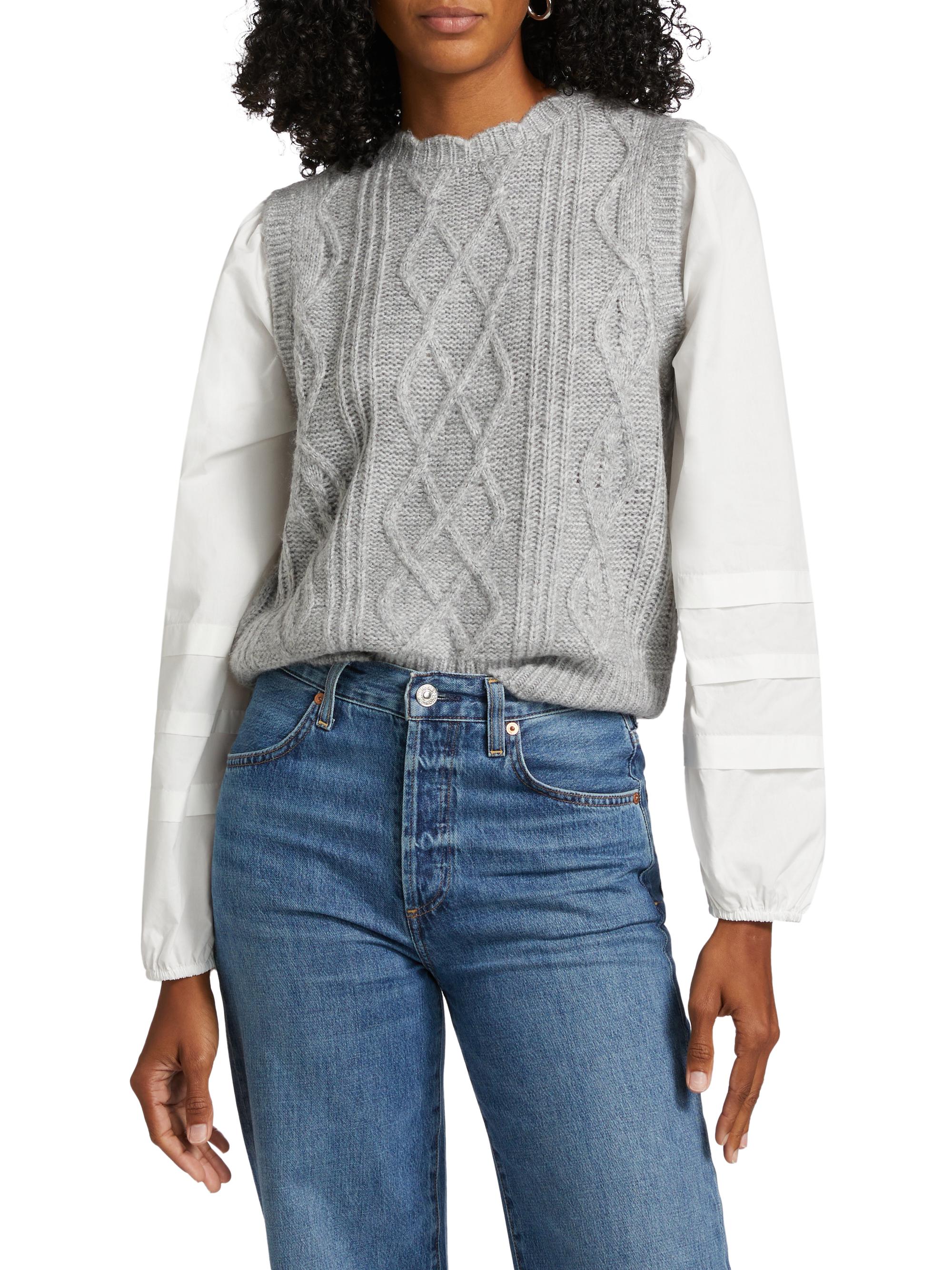 Design History Cable-Knit Sweater Vest | Saks Fifth Avenue