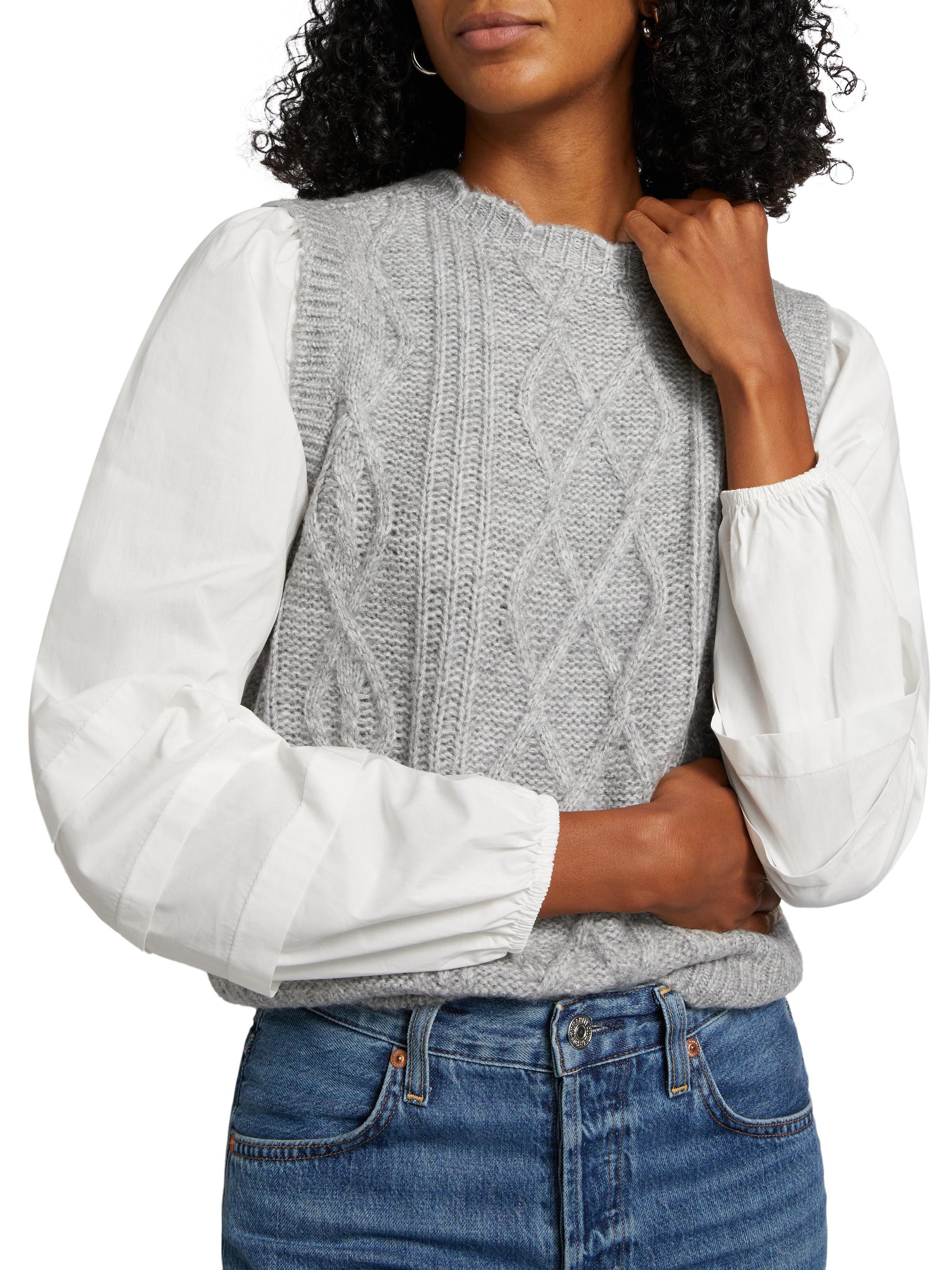 トップス W&lt archive wave designed knit vest Design History Cable-Knit Sweater Vest | Saks Fifth Avenue