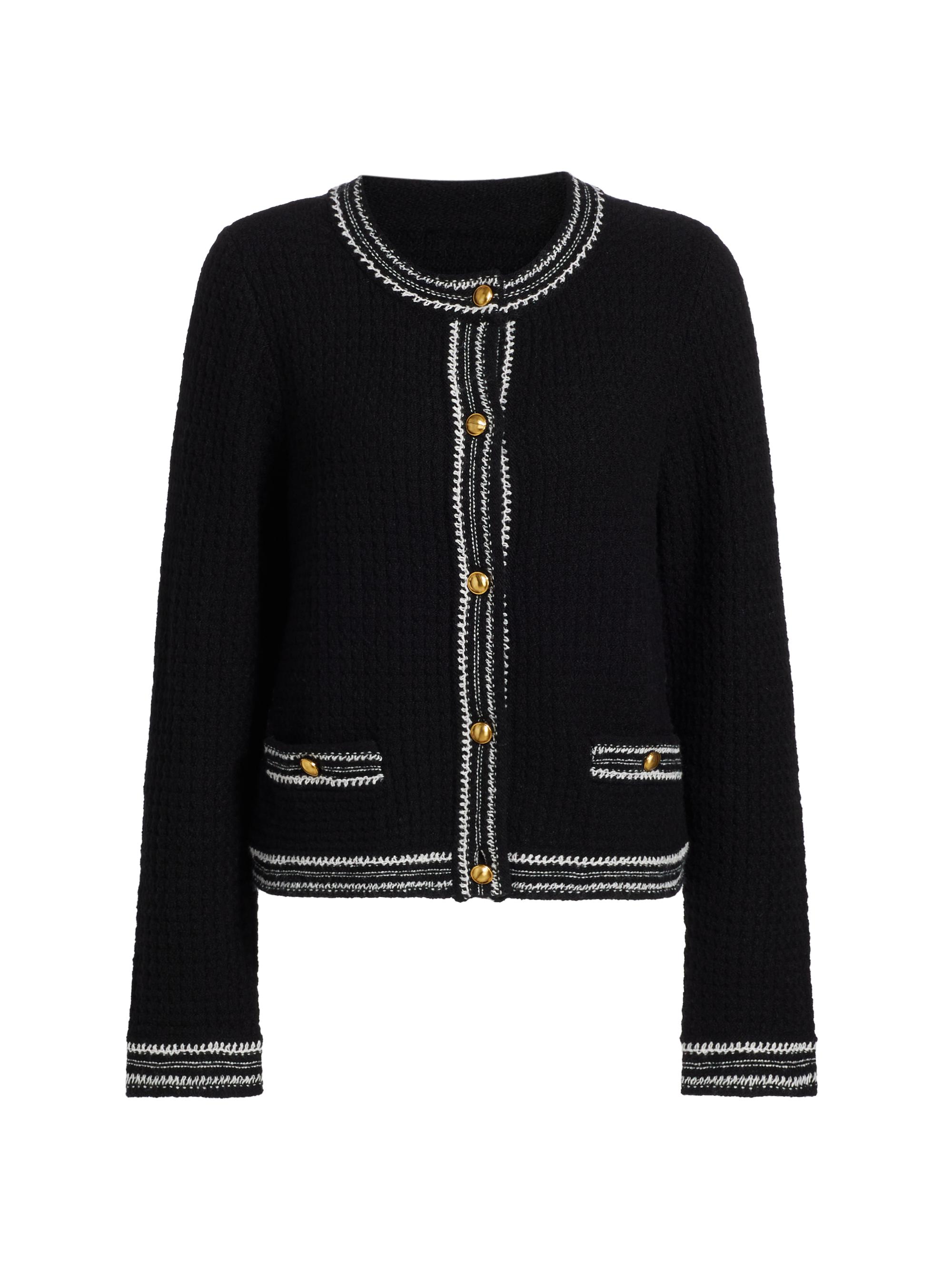 Design History Contrast-Trim Cardigan | Saks Fifth Avenue