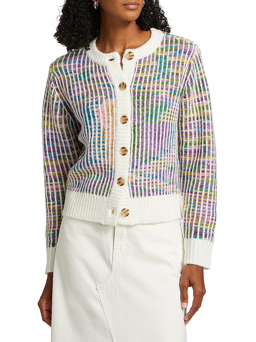 Shop Design History Space-Dyed Crewneck Cardigan | Saks Shop Design History Space-Dyed Crewneck Cardigan | Saks