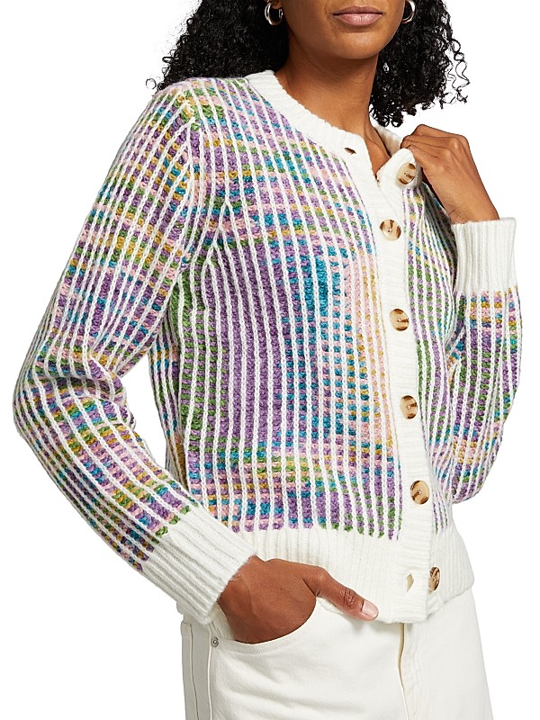Shop Design History Space-Dyed Crewneck Cardigan | Saks Shop Design History Space-Dyed Crewneck Cardigan | Saks