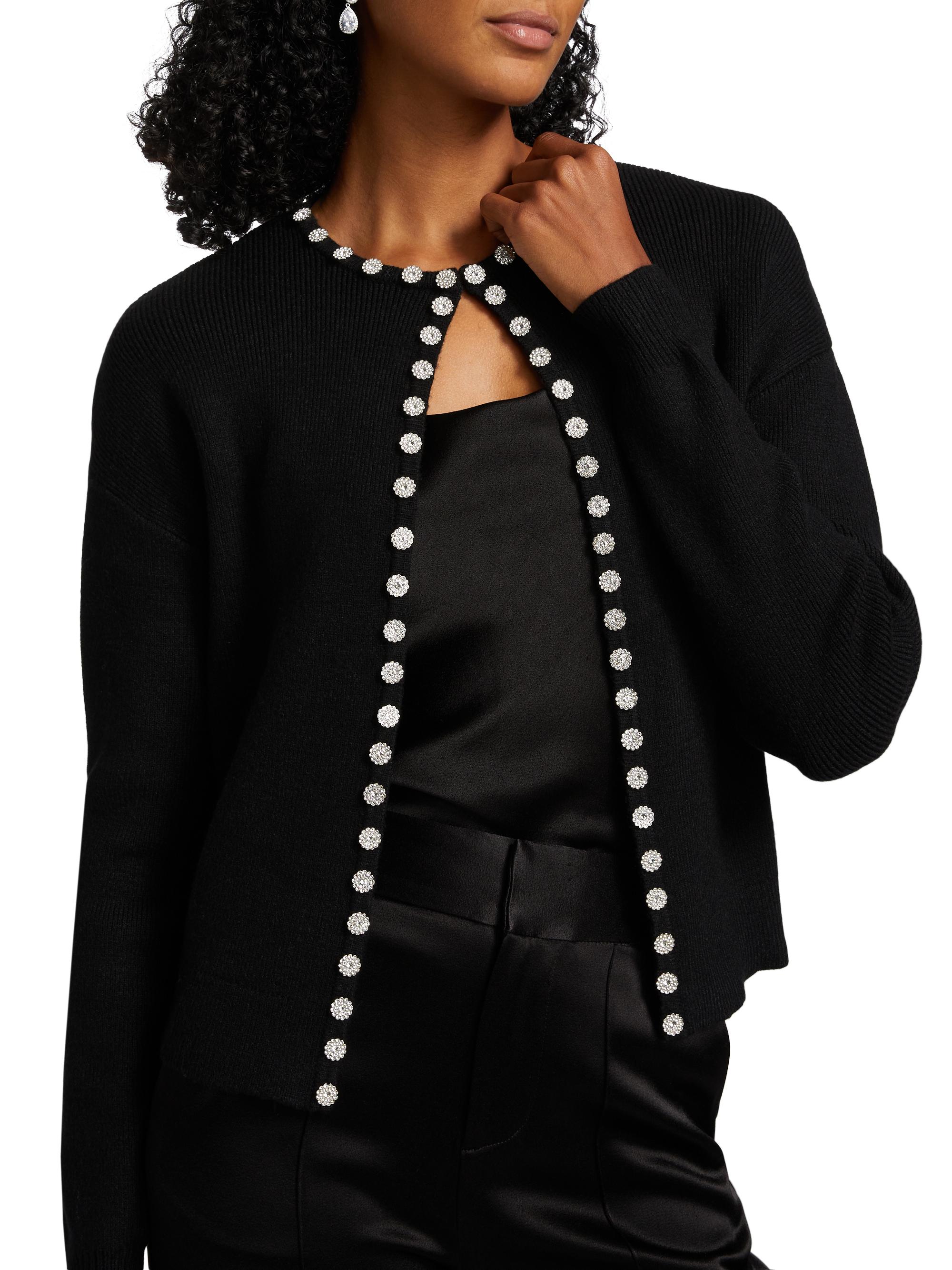 Design History Embellished Crewneck Cardigan | Saks Fifth Avenue