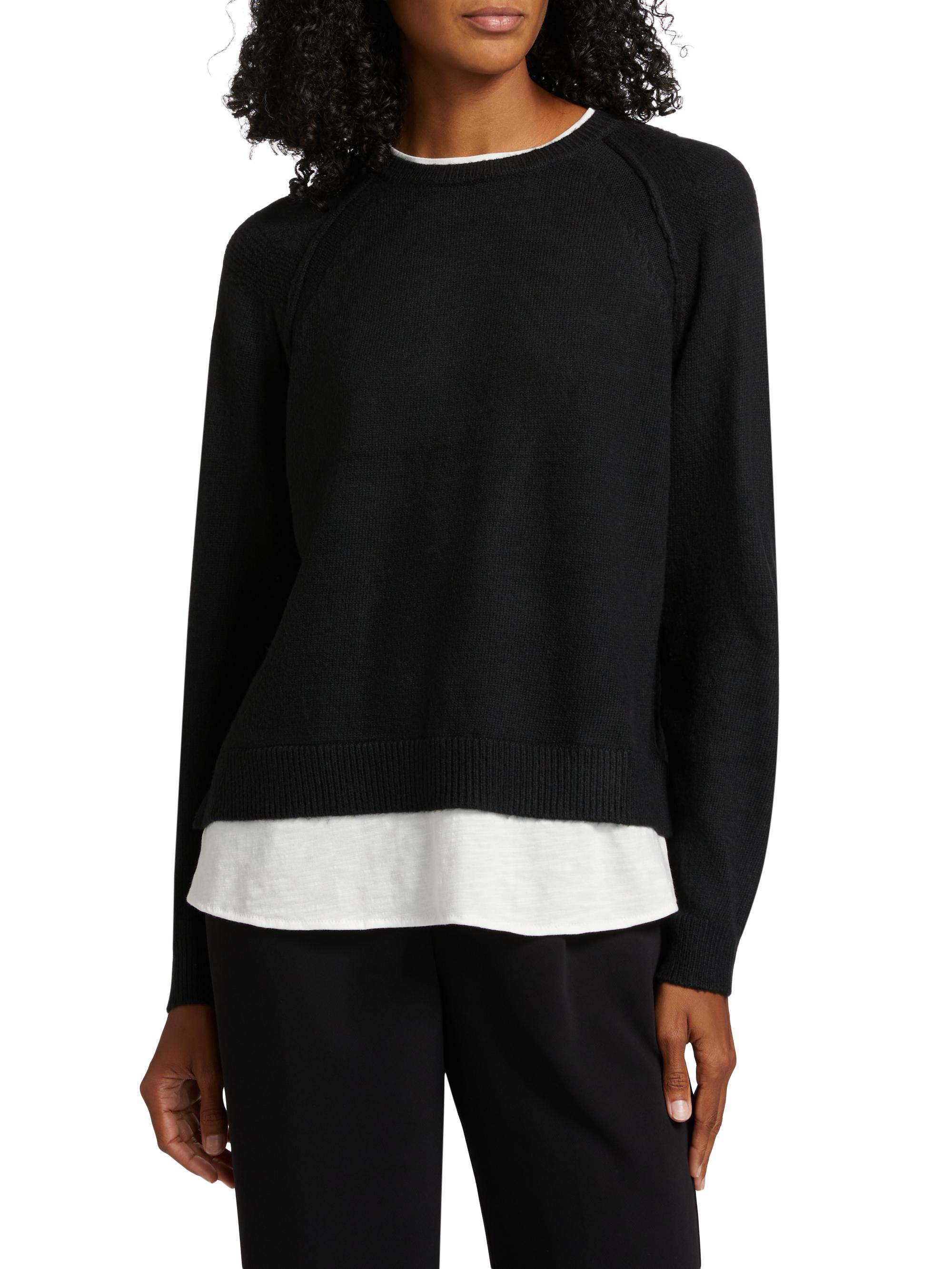 theredthread S layered dolman knit bk×wh THEREDTHREAD / ザレッド