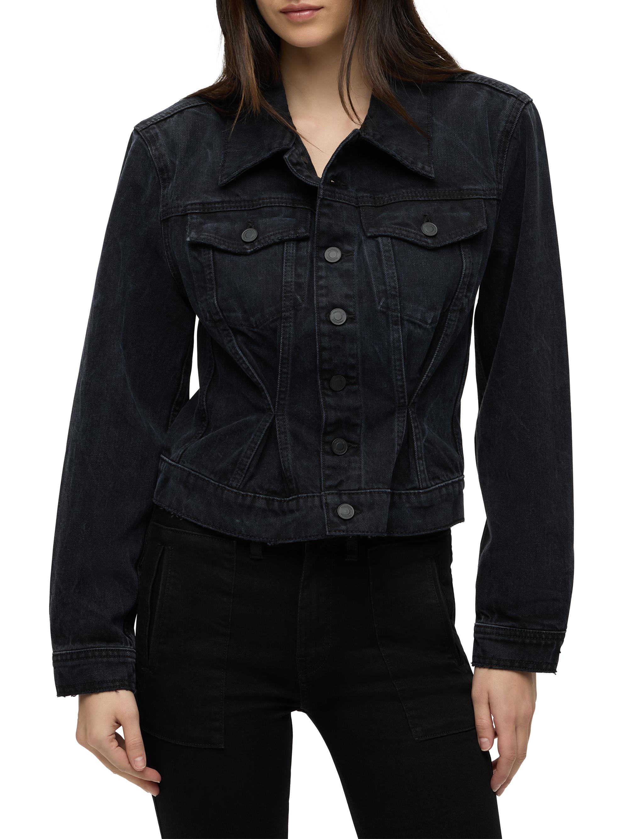Hudson Jeans Women's Denim Cinched-Waist Jacket - Dark Night
