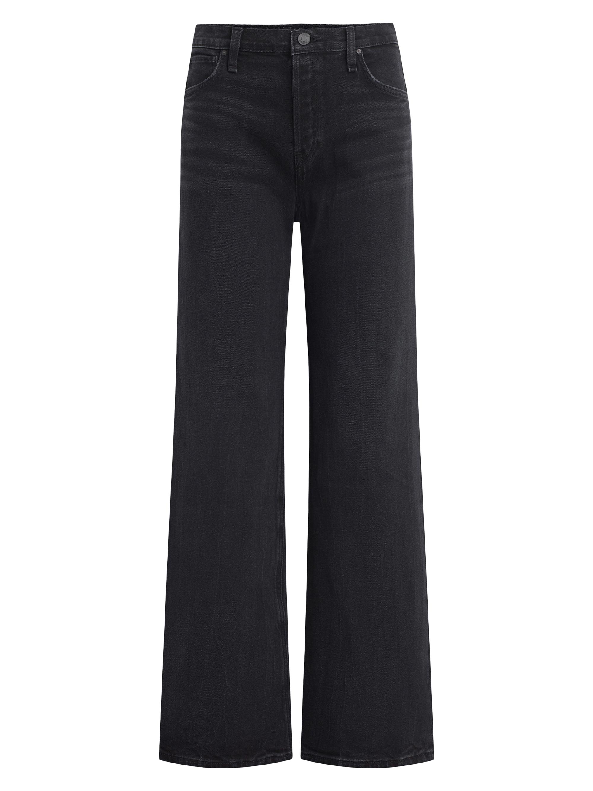 Hudson Jeans Women's Rosie High-Rise Wide-Leg Jeans - Fabulous Black