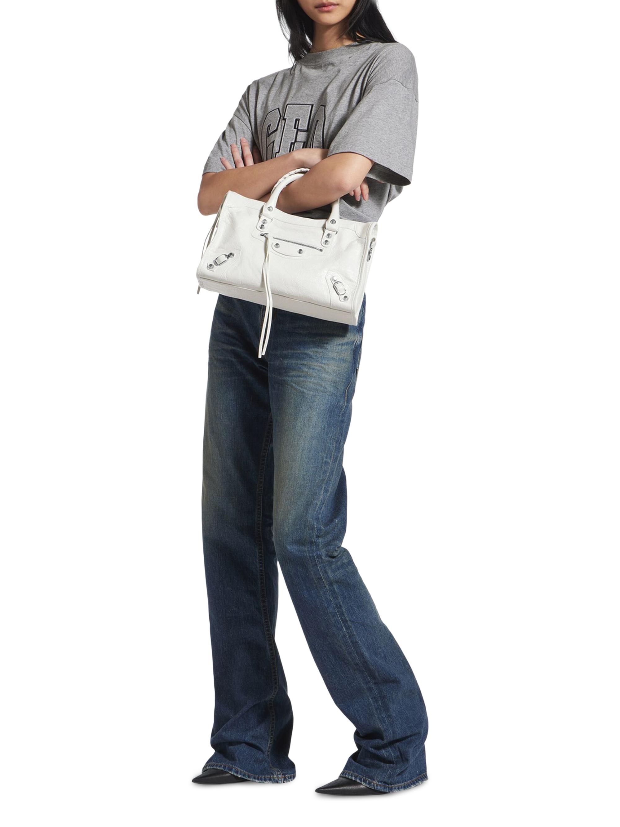 Balenciaga Women's Le City  Top Handle Bag - Optic White