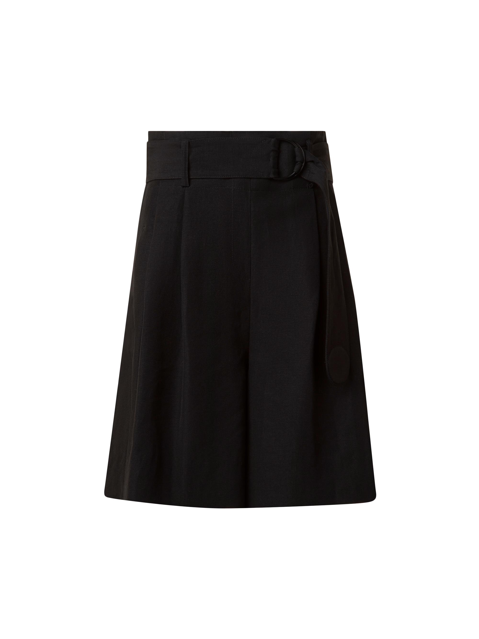 Akris punto Women's Belted Pleated Bermuda Shorts - Black