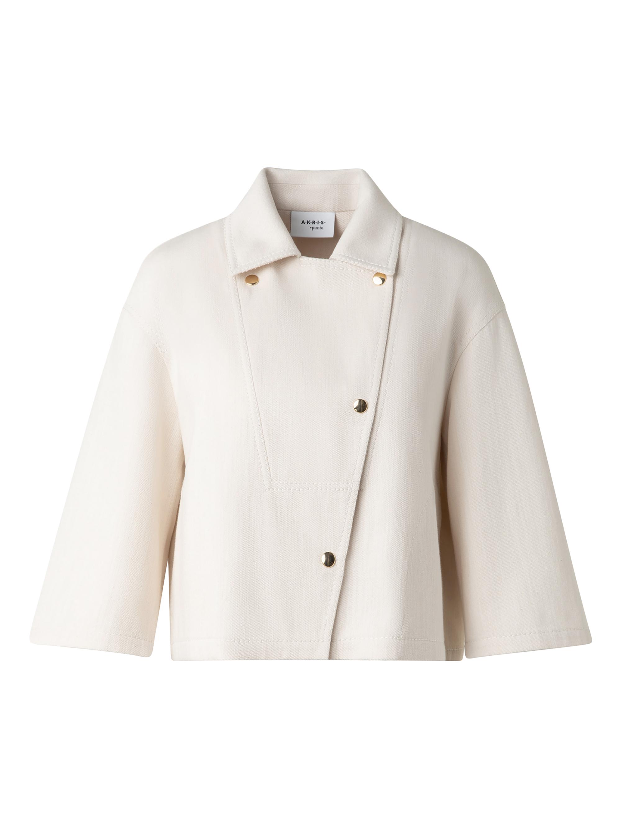 Akris punto Women's Asymmetric Cotton-Blend Jacket - Cashew