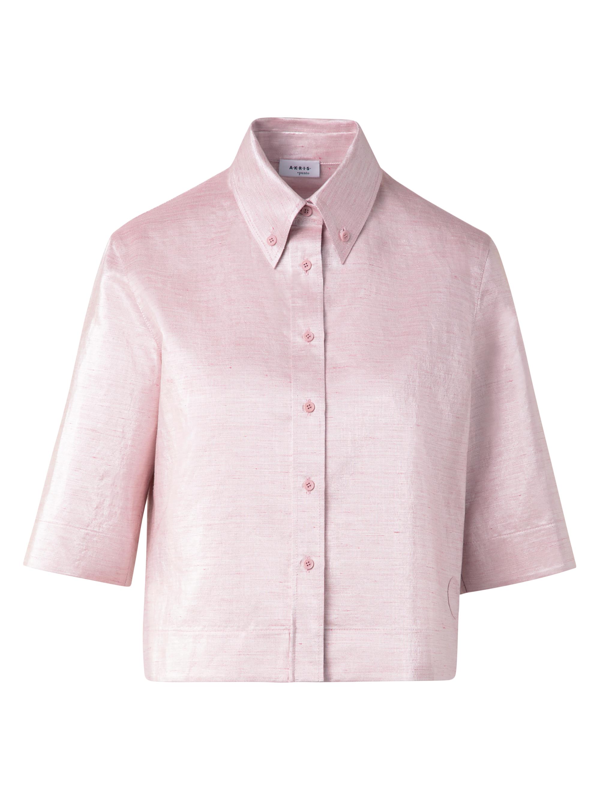 Akris punto Women's Cotton-Linen Faille Shirt - Pale Pink