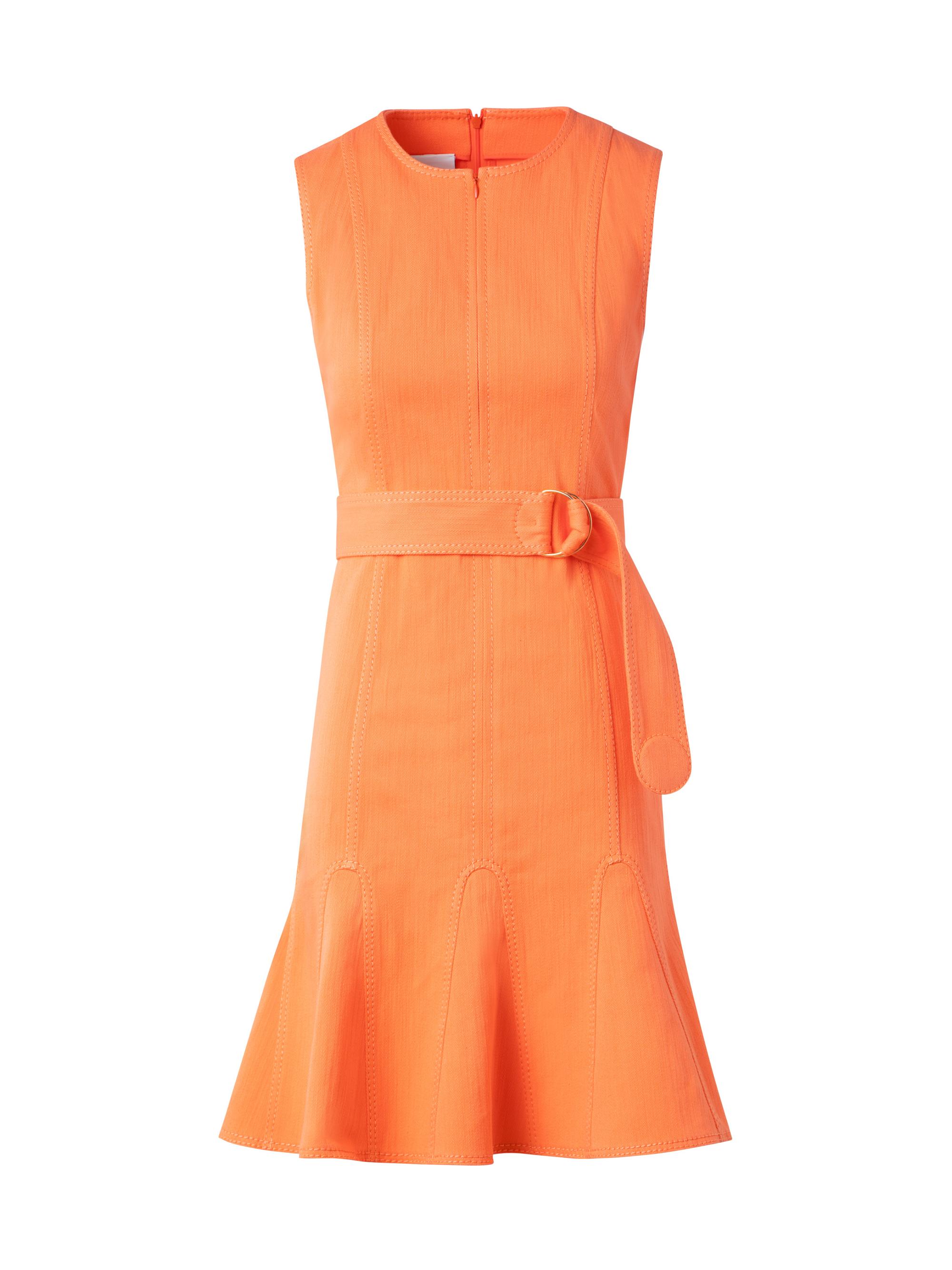 Akris punto Women's Denim Fluted-Hem Minidress - Peach