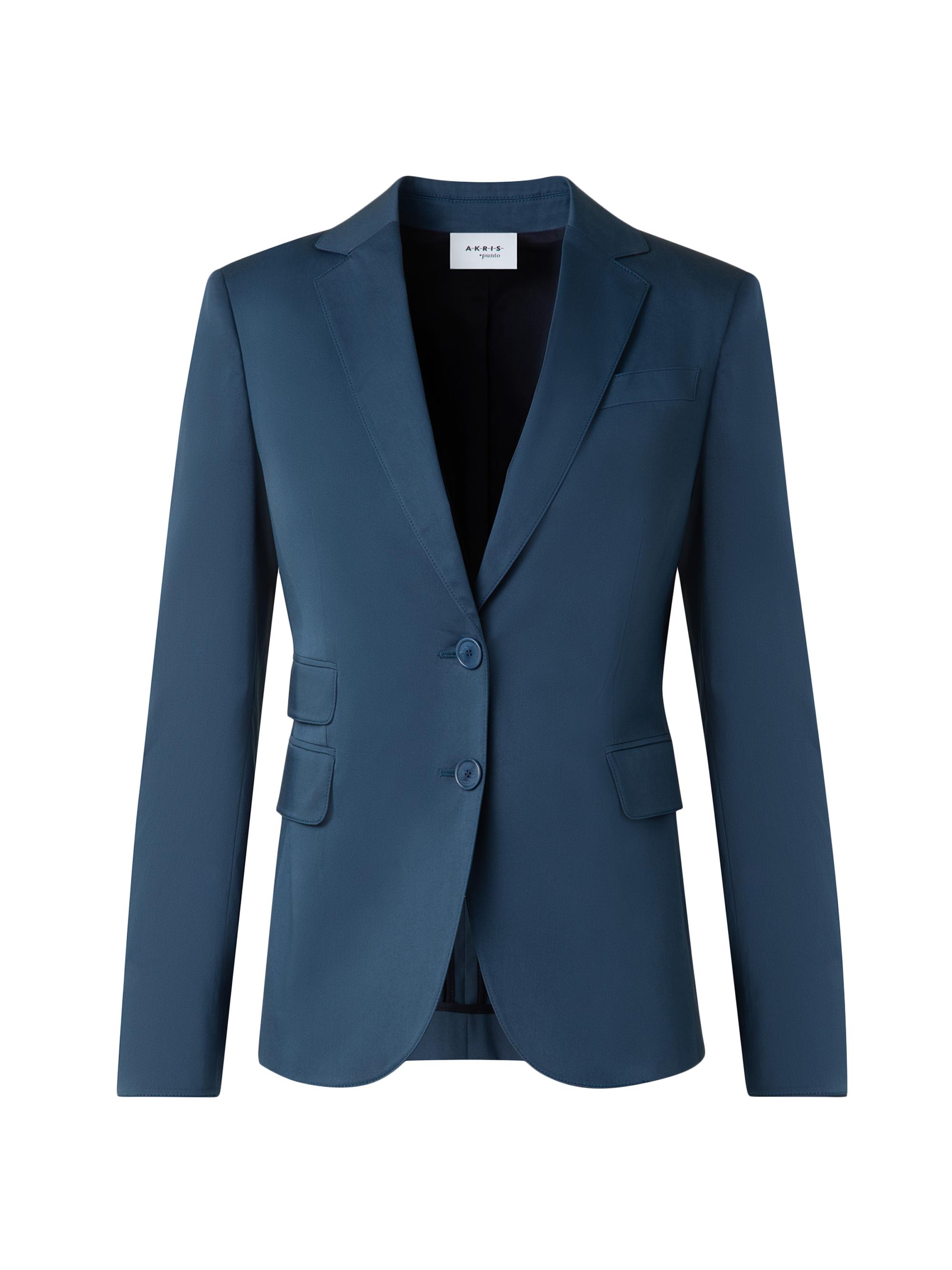 Akris punto Women's Stretch Cotton Two-Button Blazer - Navy