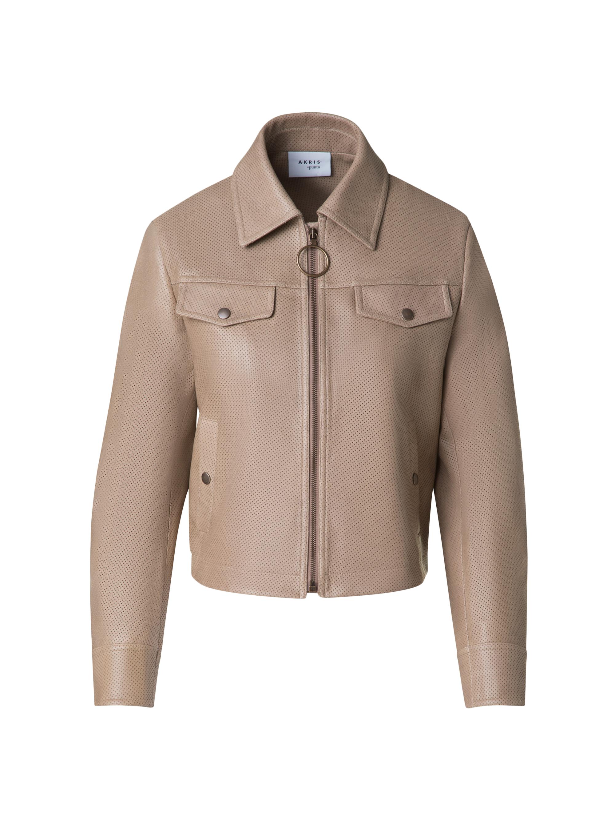 Akris punto Pin Dot Leather Jacket | Saks Fifth Avenue