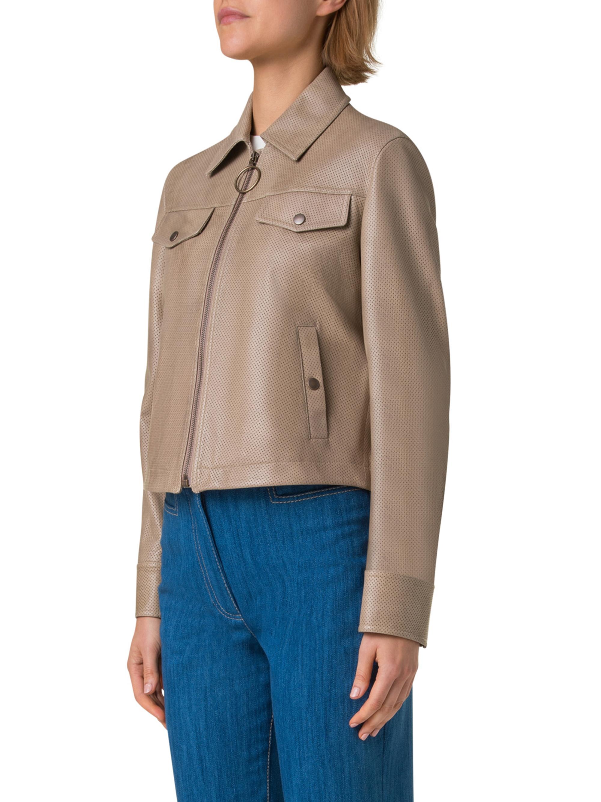 Akris punto Pin Dot Leather Jacket | Saks Fifth Avenue